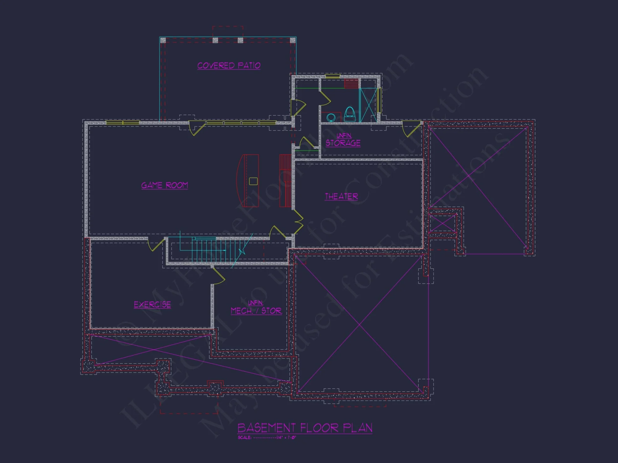 Luxury house Plan with 3 Floors, CAD Blueprints & Modern Design