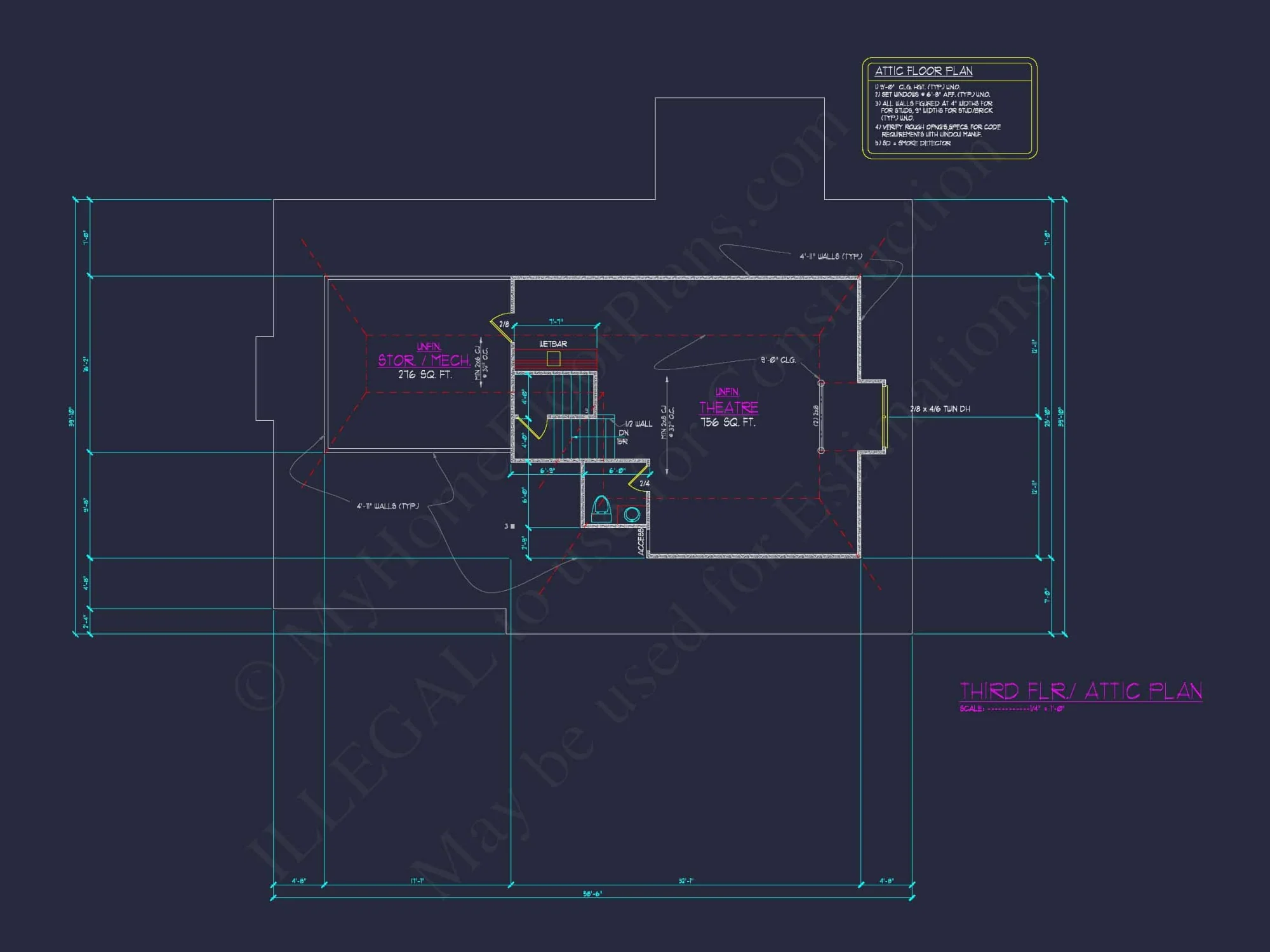 Luxury house Floor Plan with 5 Bedrooms and CAD Designs