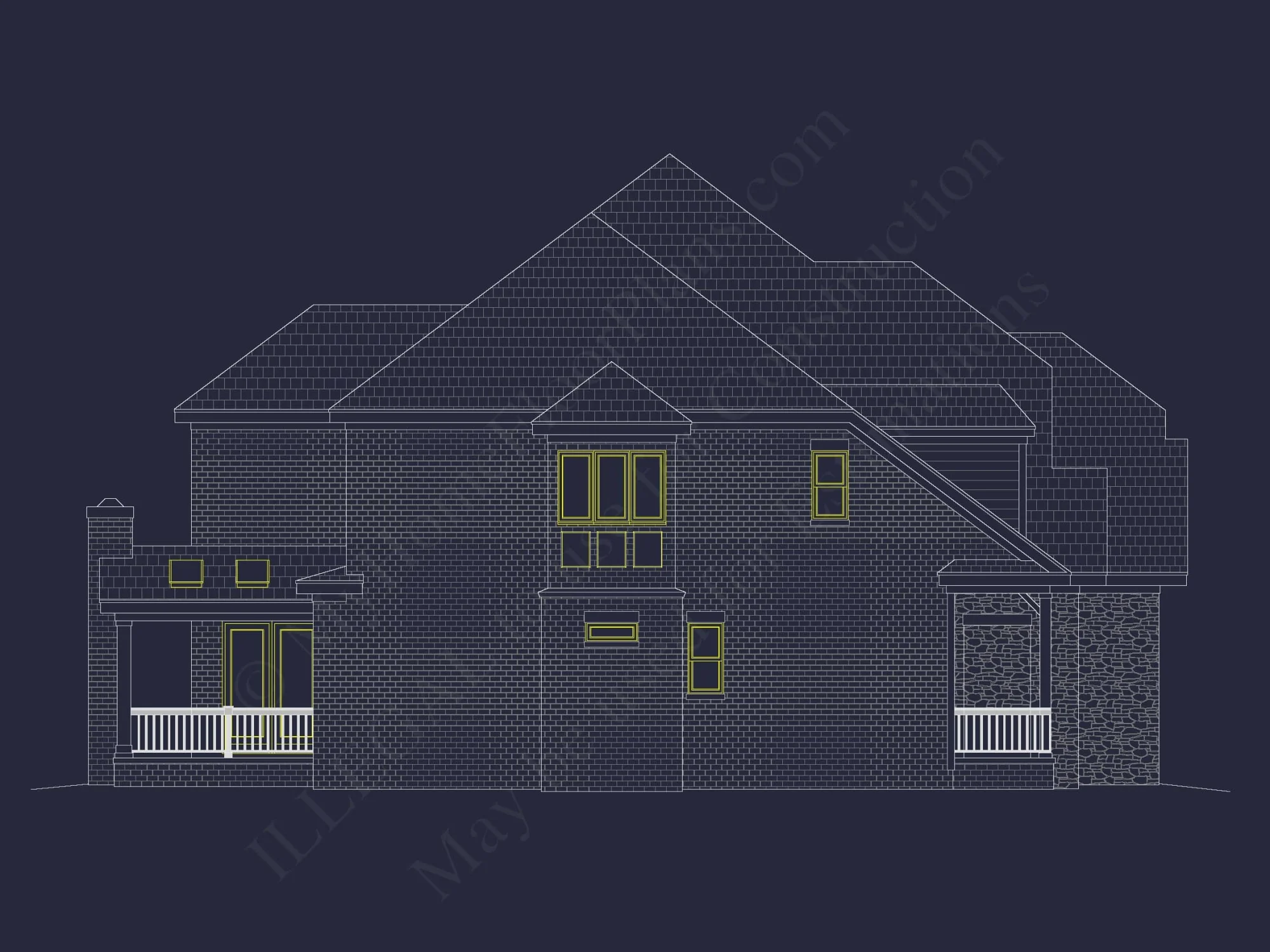 Luxury house Floor Plan with 5 Bedrooms and CAD Designs