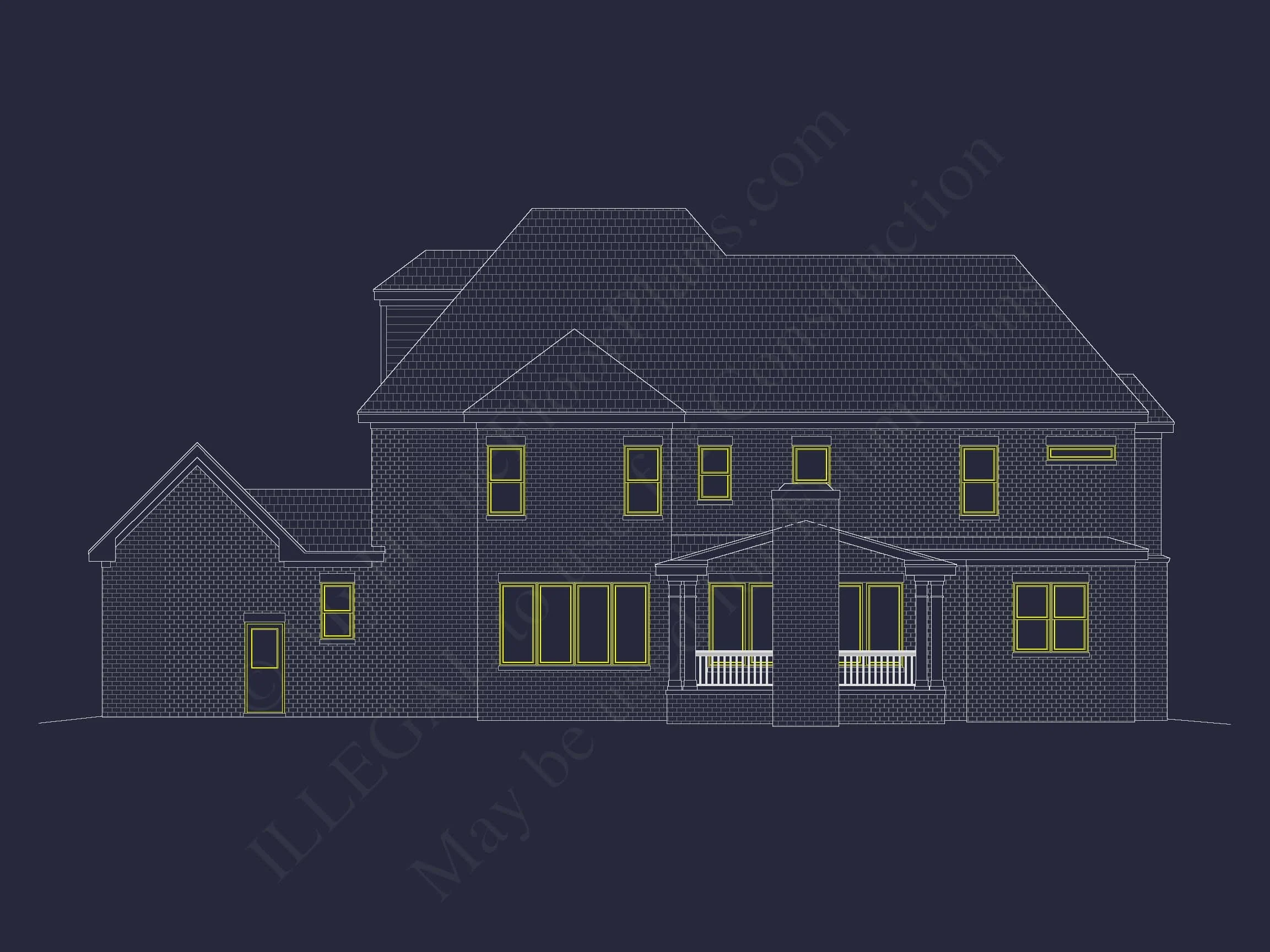 11-1797 HOUSE PLAN - Luxury House Floor Plan with 5 Bedrooms and CAD Designs 3 Luxury house Floor Plan with 5 Bedrooms and CAD Designs