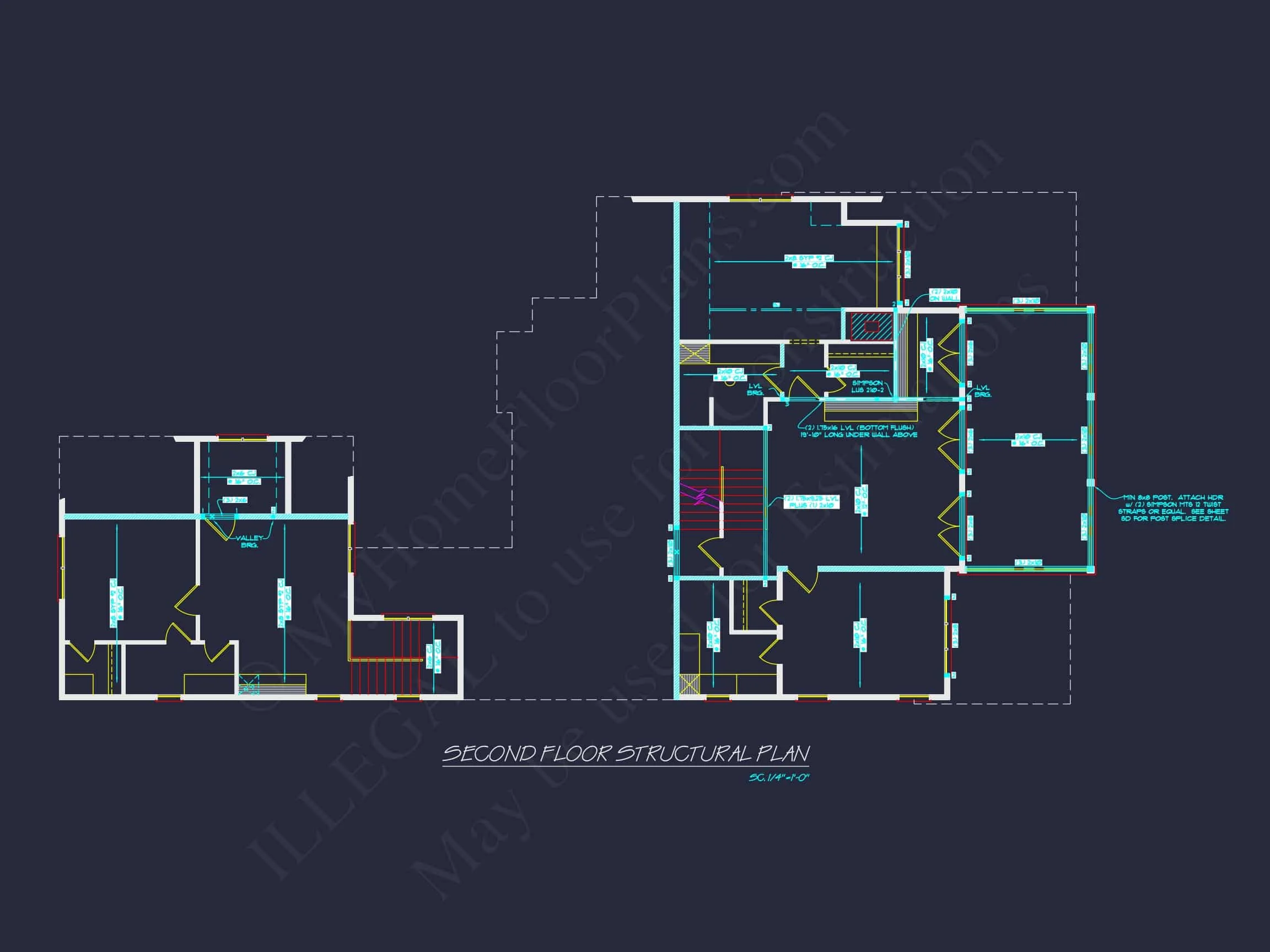 11-1592 HOUSE PLAN - 4-Bed, 5.5-Bath, 5013 SF Southern Colonial House Plan 18 Stunning 2-Story house Plan with Detailed CAD Blueprint Designs