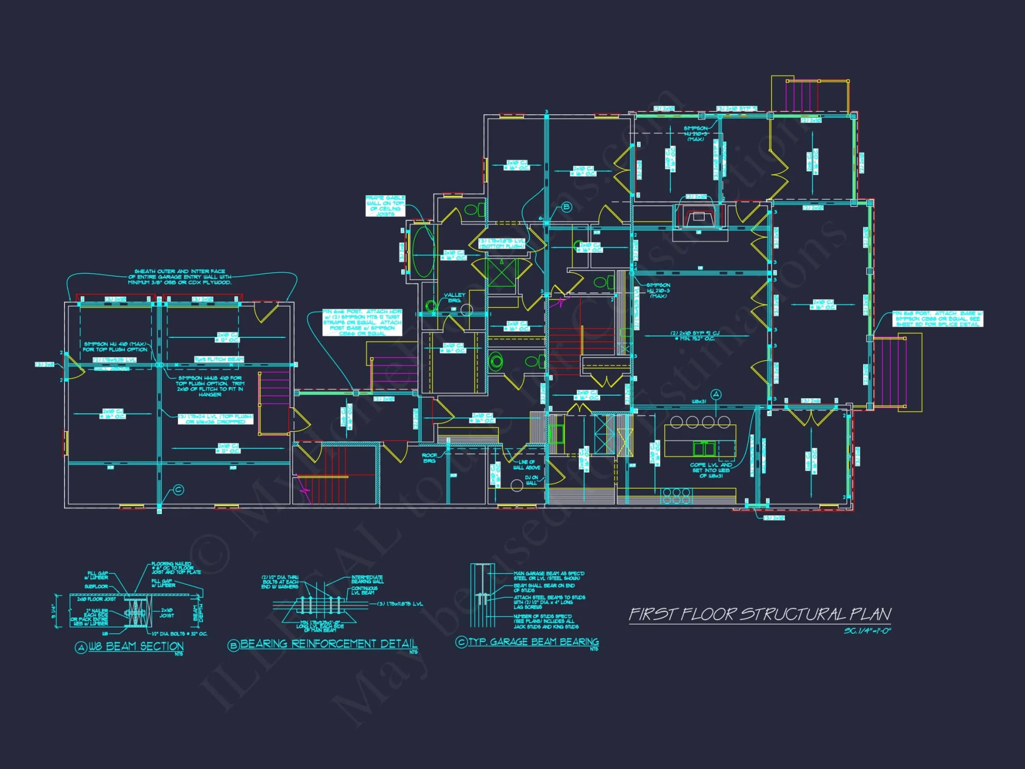 Stunning 2-Story house Plan with Detailed CAD Blueprint Designs