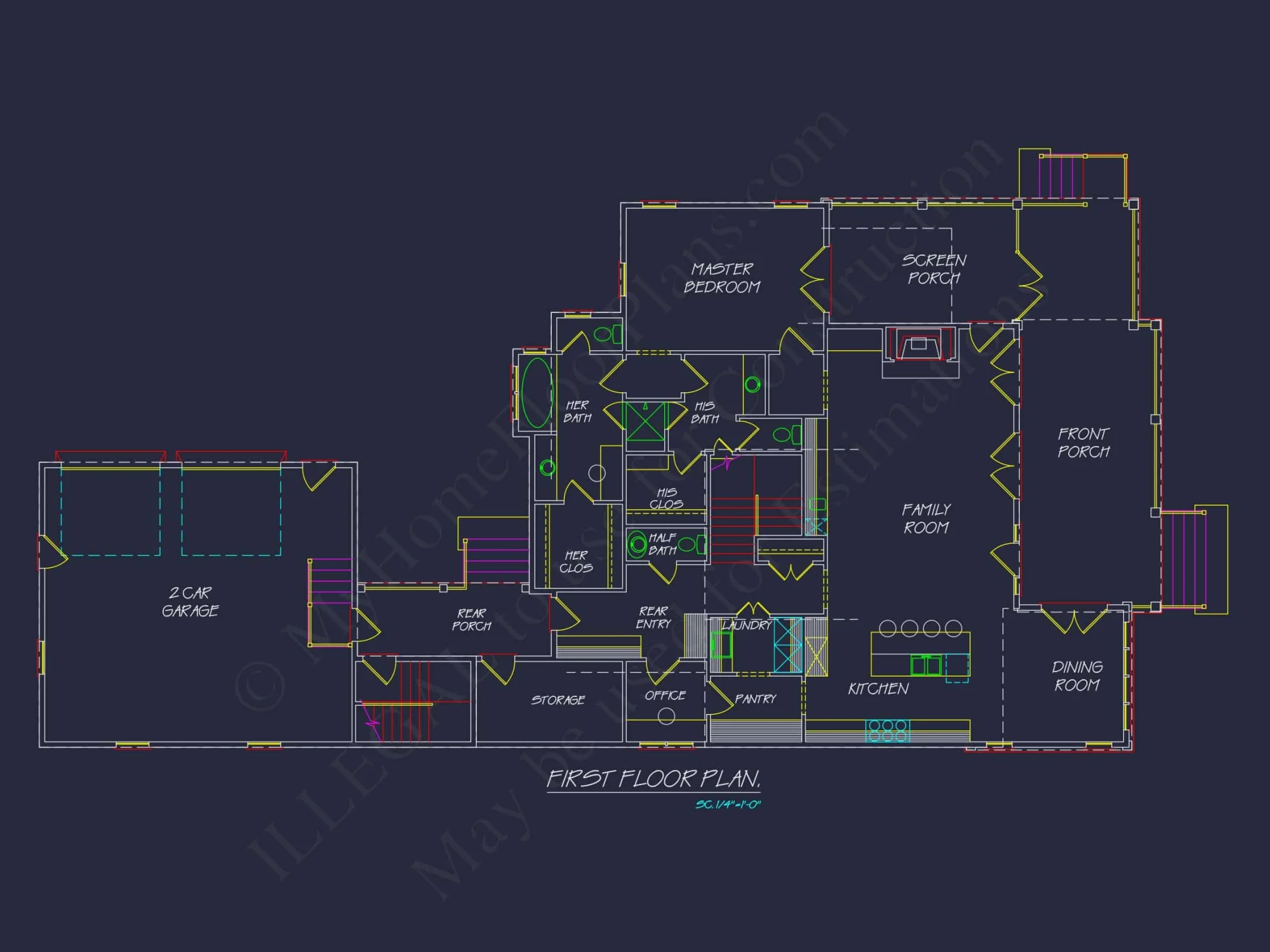 Stunning 2-Story house Plan with Detailed CAD Blueprint Designs