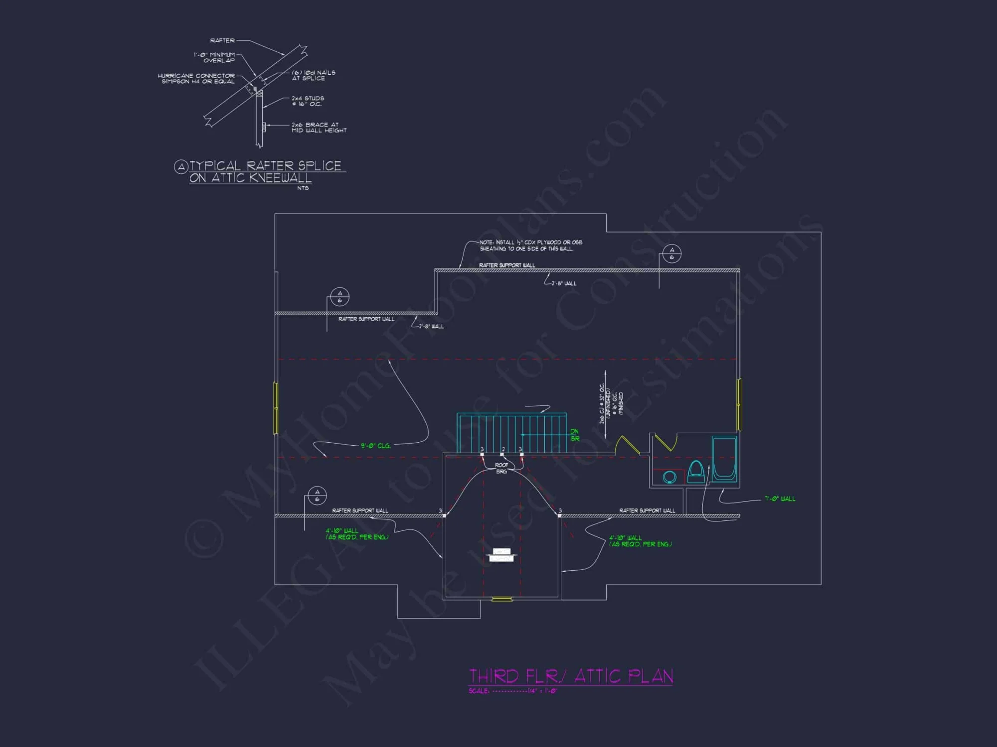 Versatile house Floor Plan with 3 Story CAD Architecture Design