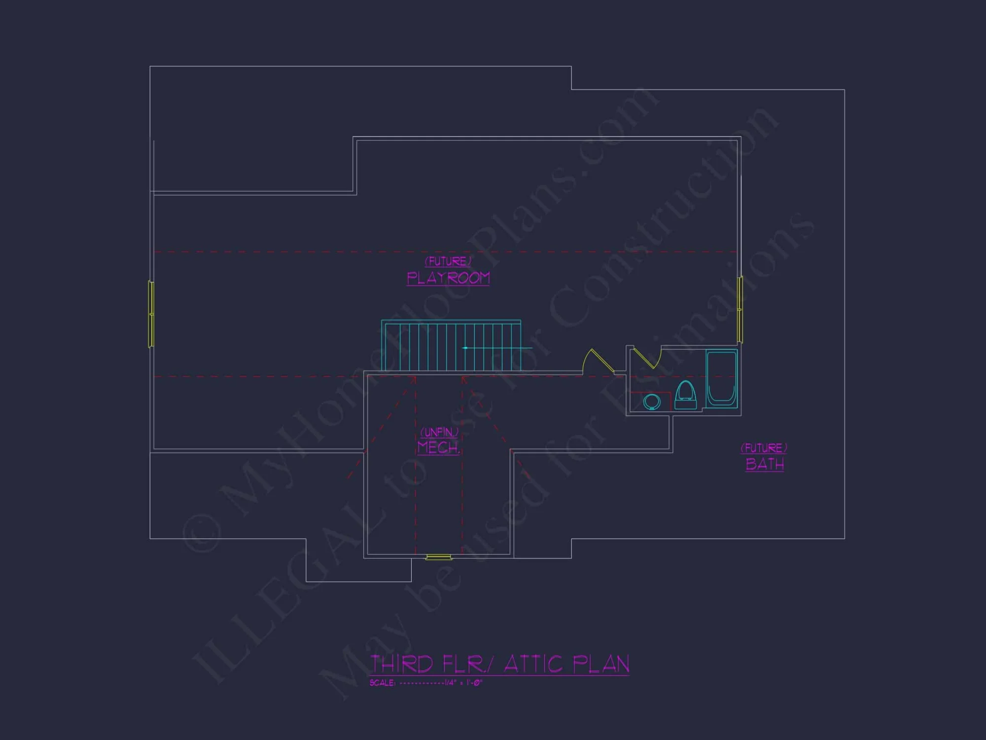 Versatile house Floor Plan with 3 Story CAD Architecture Design