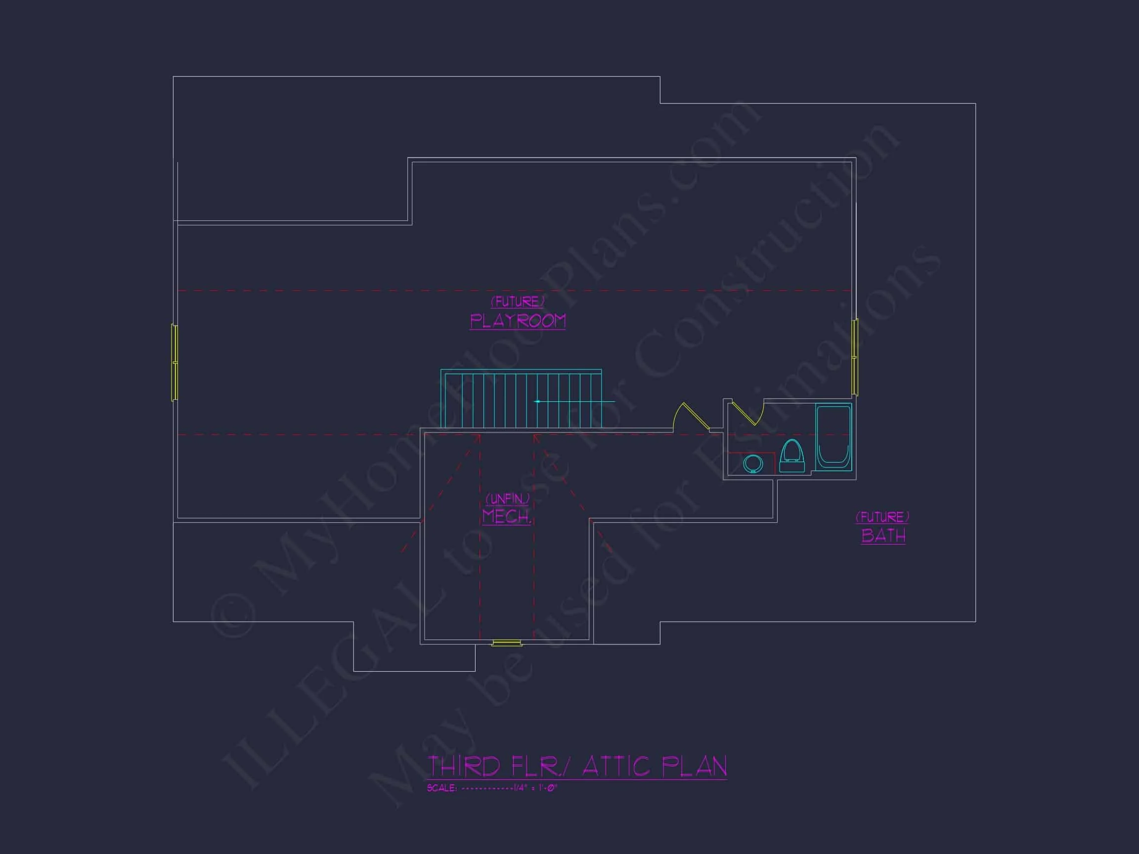 11-1540 HOUSE PLAN - Versatile House Floor Plan with 3 Story CAD Architecture Design 6 Versatile house Floor Plan with 3 Story CAD Architecture Design