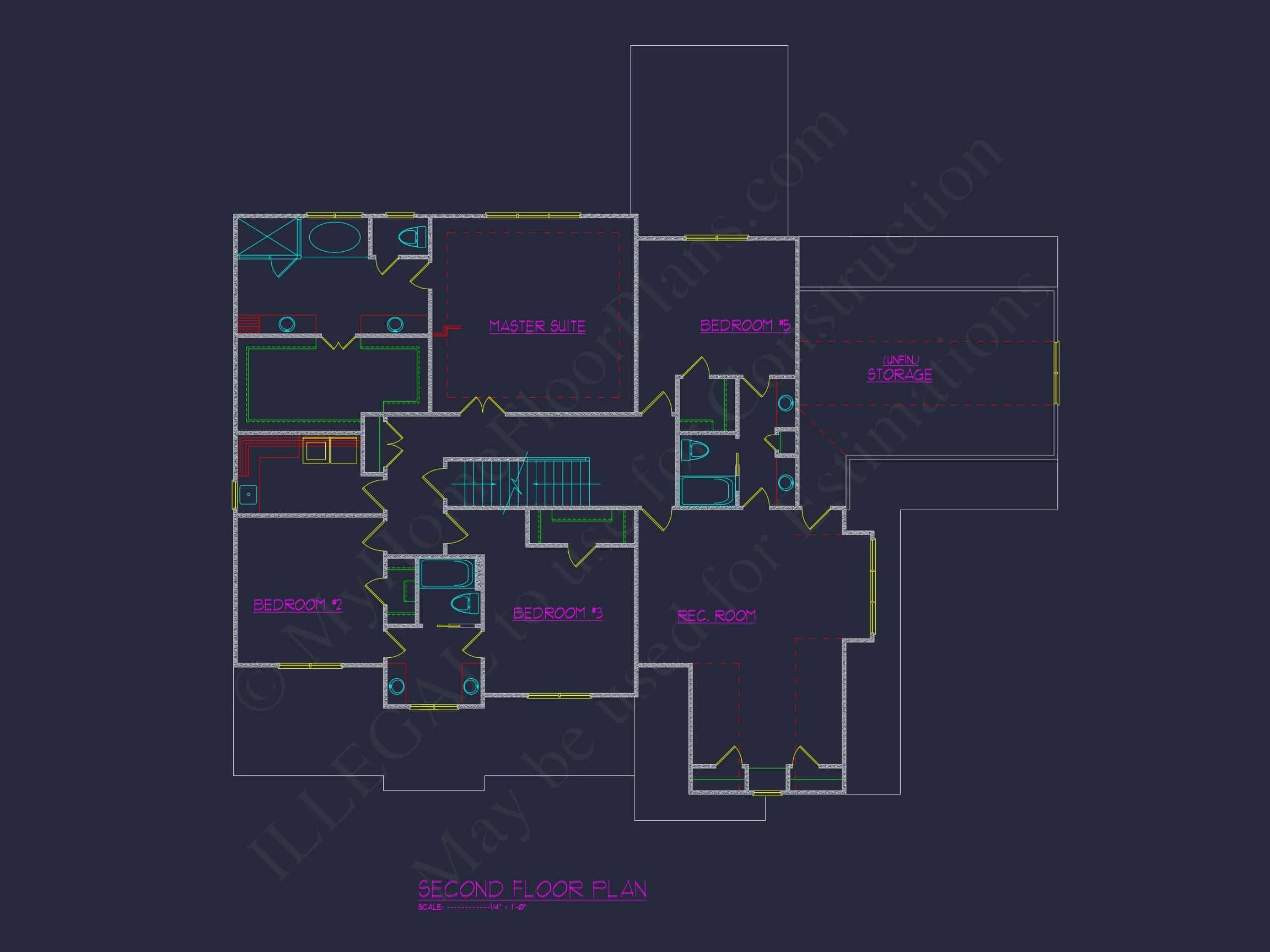 11-1540 HOUSE PLAN - Versatile House Floor Plan with 3 Story CAD Architecture Design 5 Versatile house Floor Plan with 3 Story CAD Architecture Design