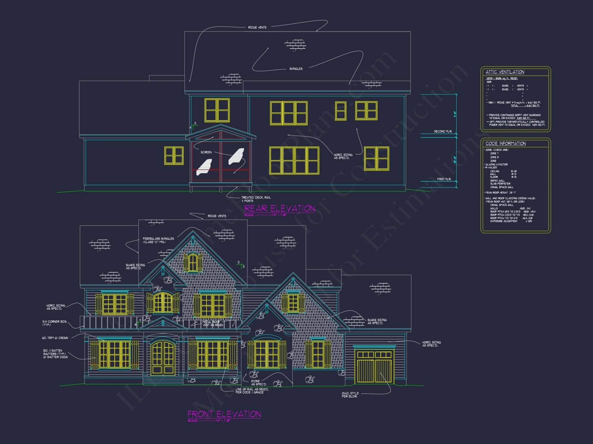 Versatile house Floor Plan with 3 Story CAD Architecture Design