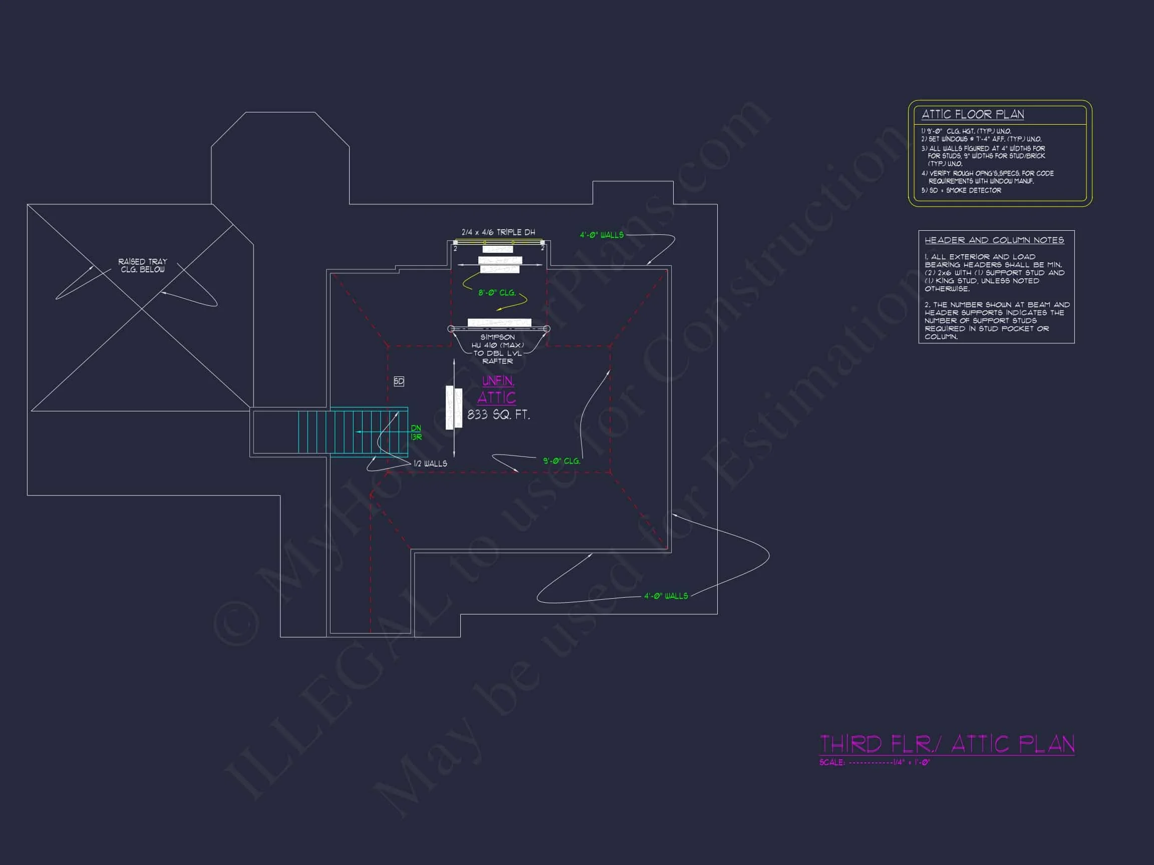 11-1322 HOUSE PLAN - Modern Suburban Floor Plan with Detailed CAD Designs 13 Modern Suburban Floor Plan with Detailed CAD Designs