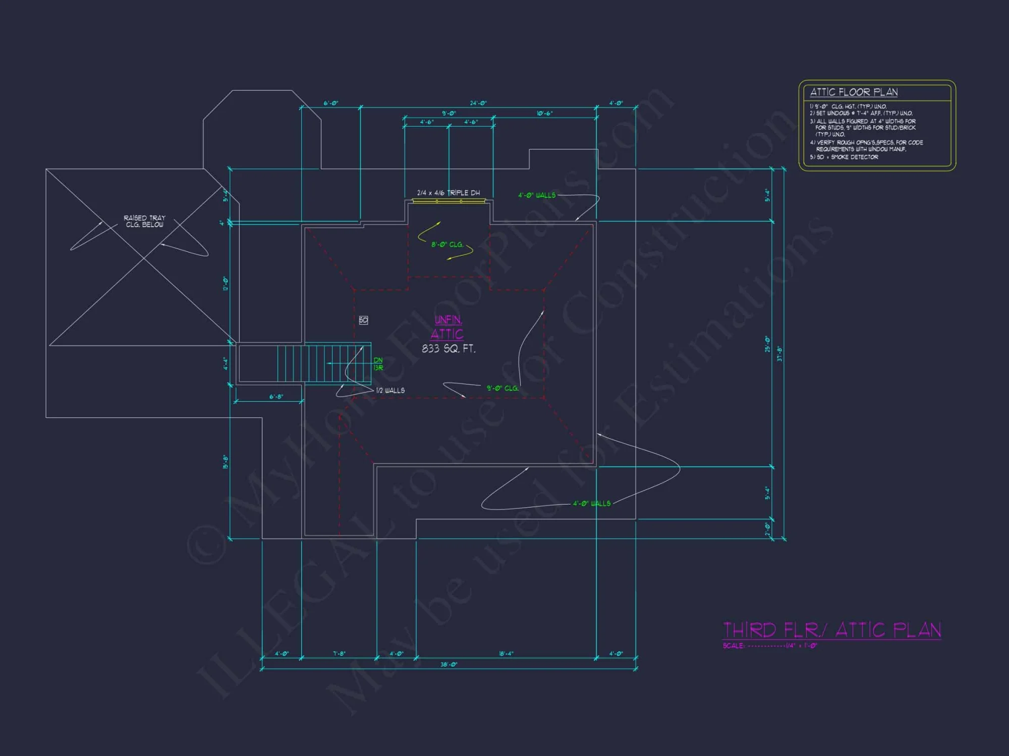 Modern Suburban Floor Plan with Detailed CAD Designs