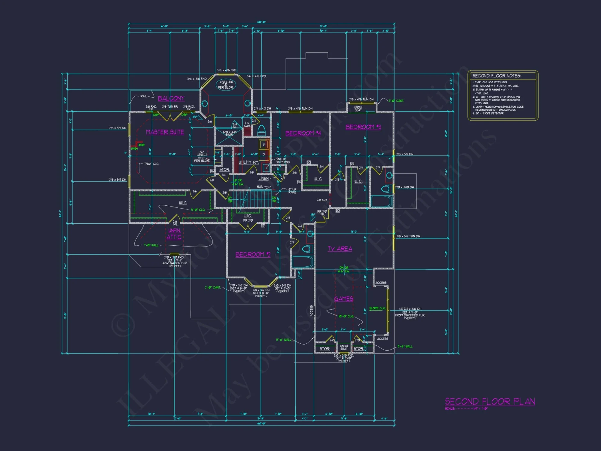 Modern Suburban Floor Plan with Detailed CAD Designs