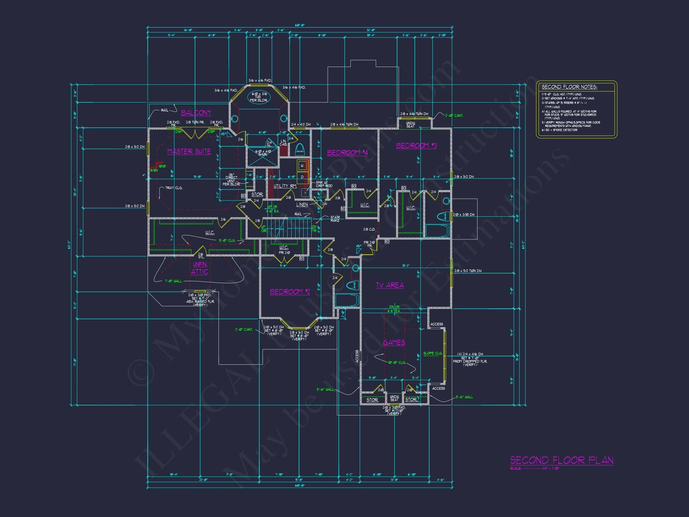 11-1322 HOUSE PLAN - Modern Suburban Floor Plan with Detailed CAD Designs 8 Modern Suburban Floor Plan with Detailed CAD Designs