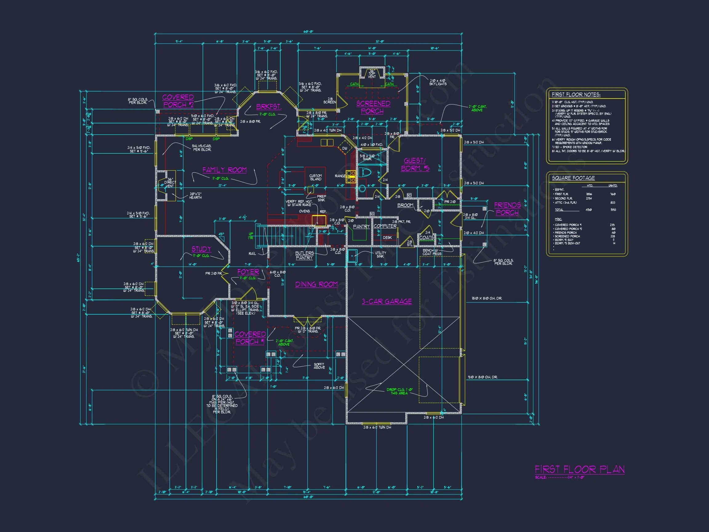 11-1322 HOUSE PLAN - Modern Suburban Floor Plan with Detailed CAD Designs 7 Modern Suburban Floor Plan with Detailed CAD Designs