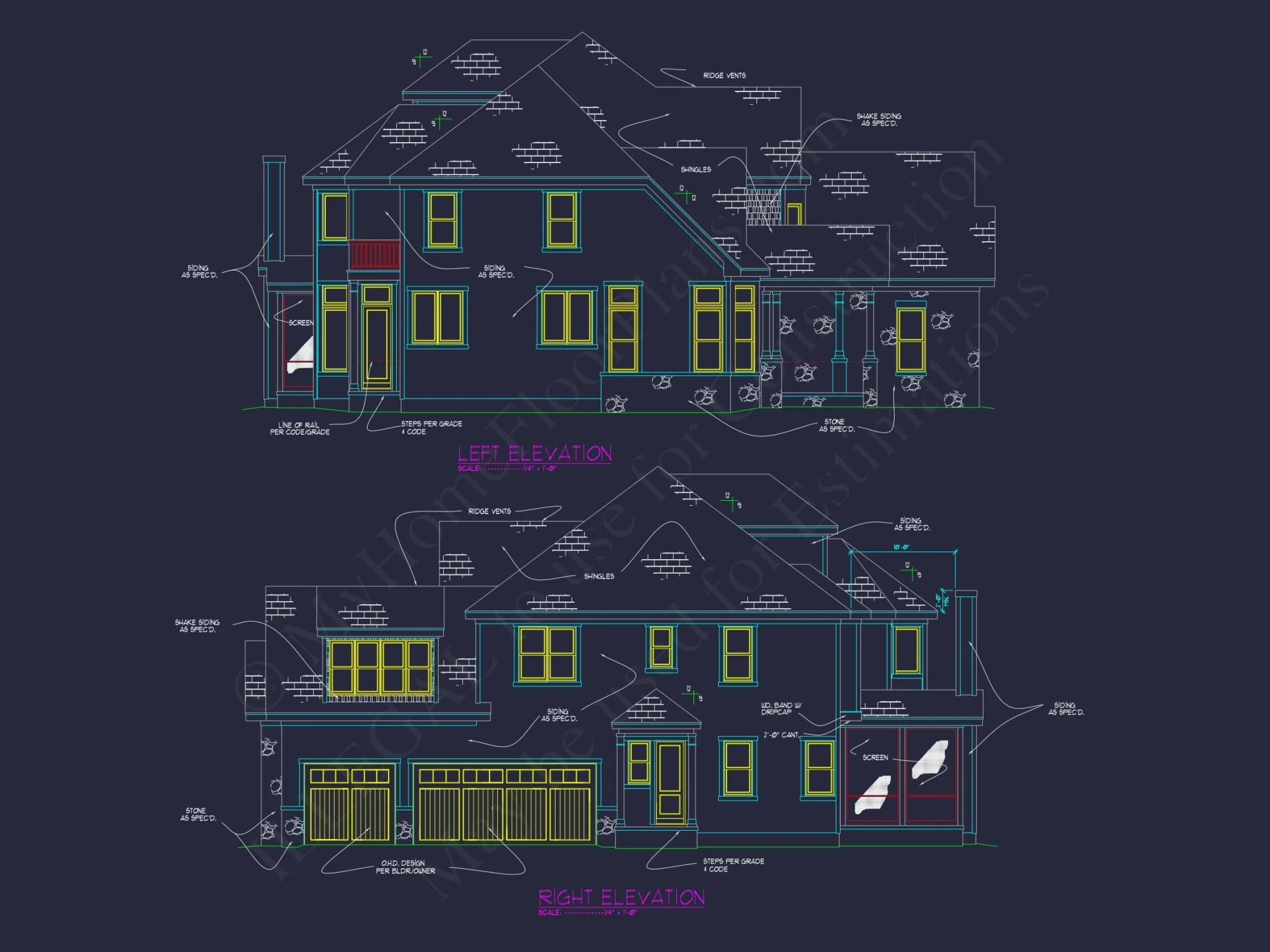 Modern Suburban Floor Plan with Detailed CAD Designs