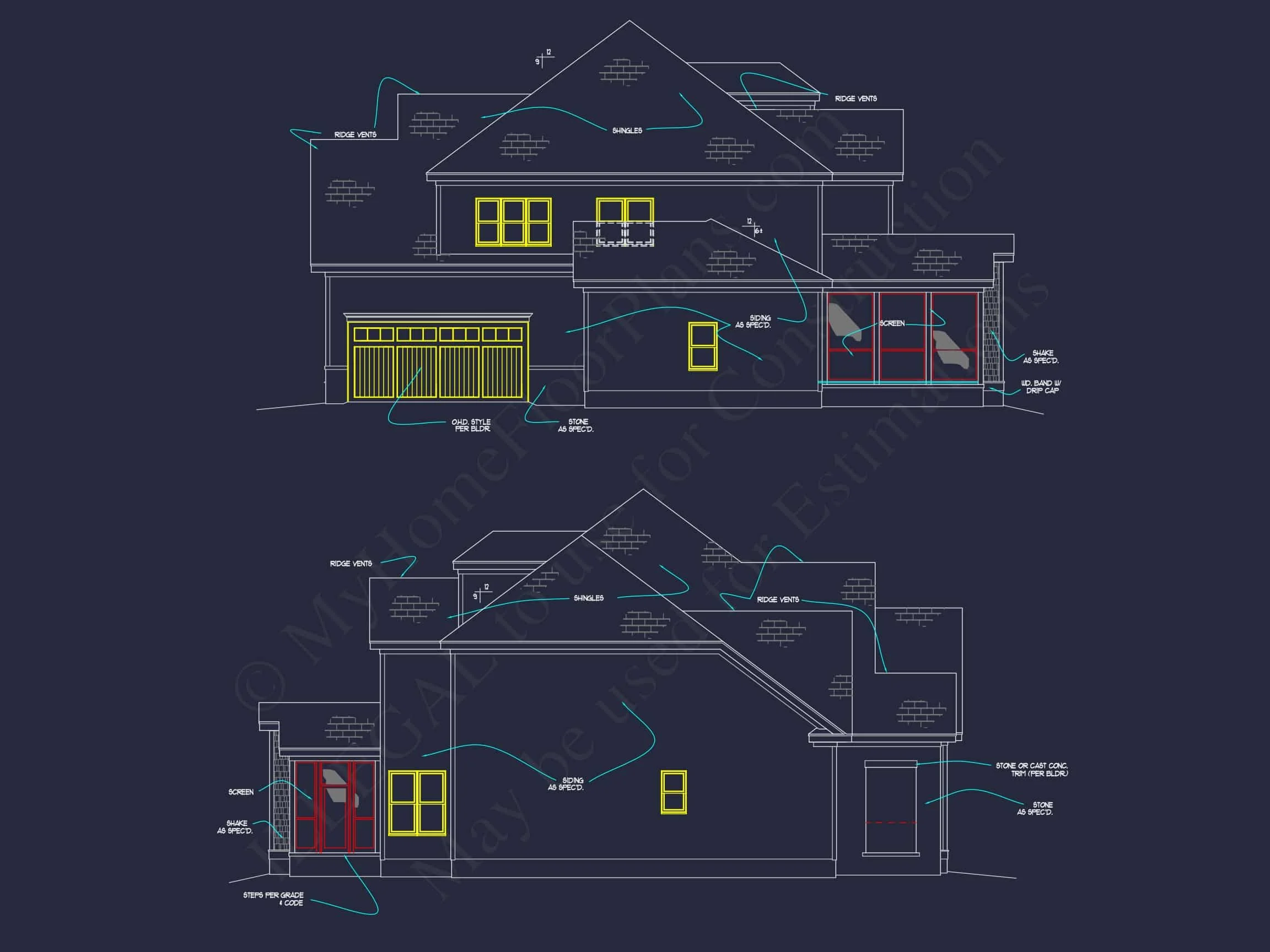 Elegant house Plan with CAD Designs