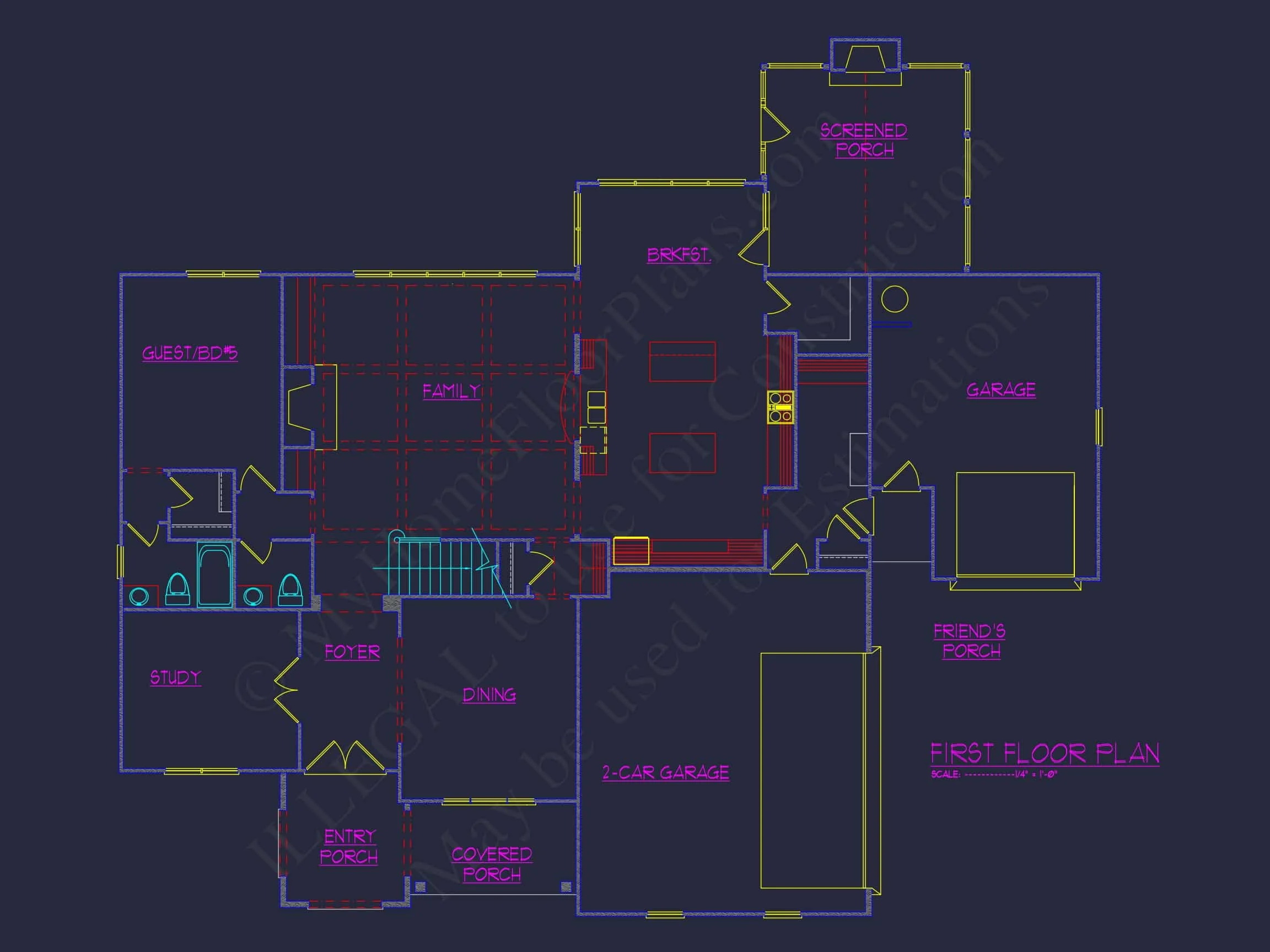 Elegant house Plan with CAD Designs