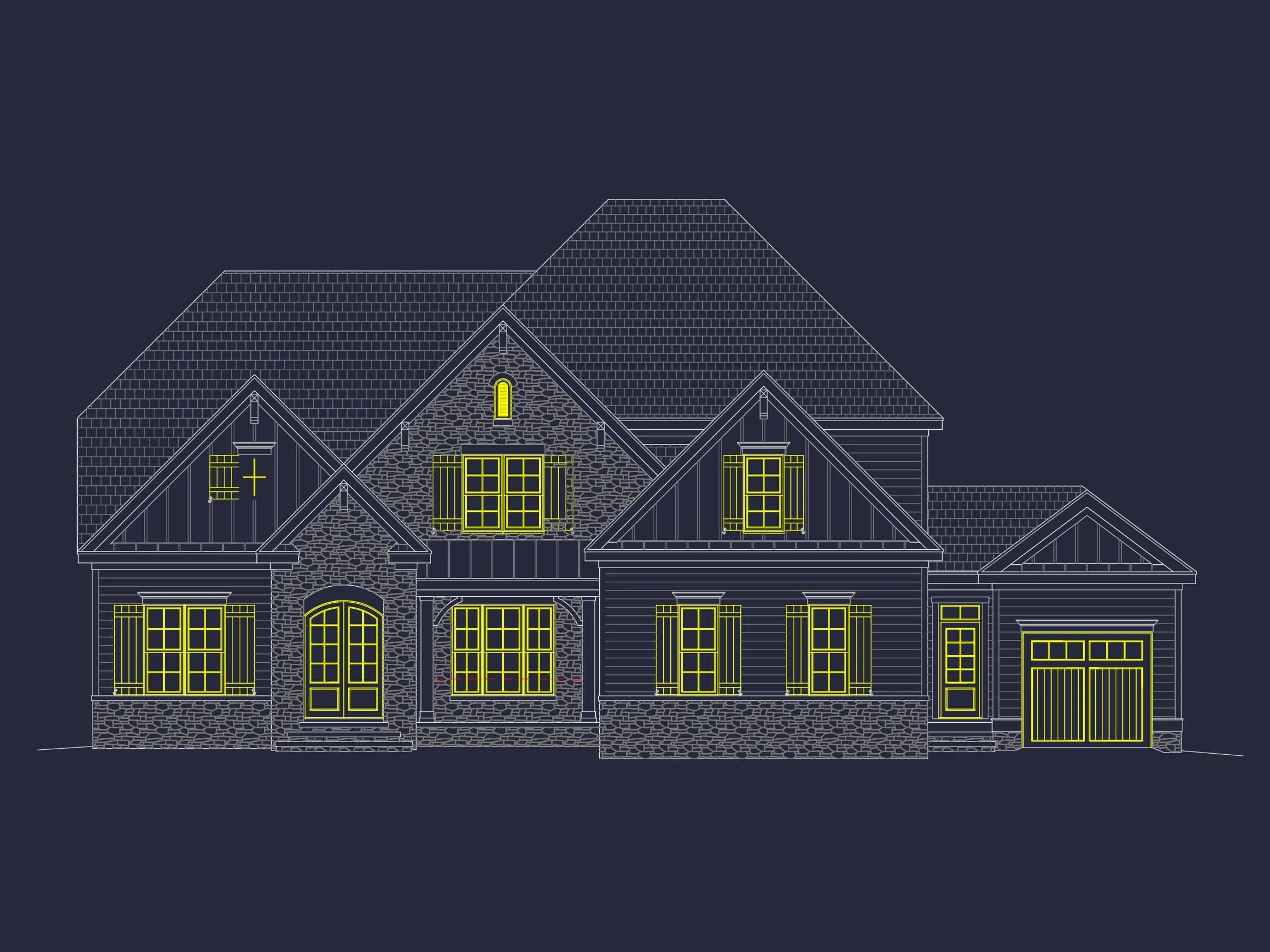 Elegant house Plan with CAD Designs
