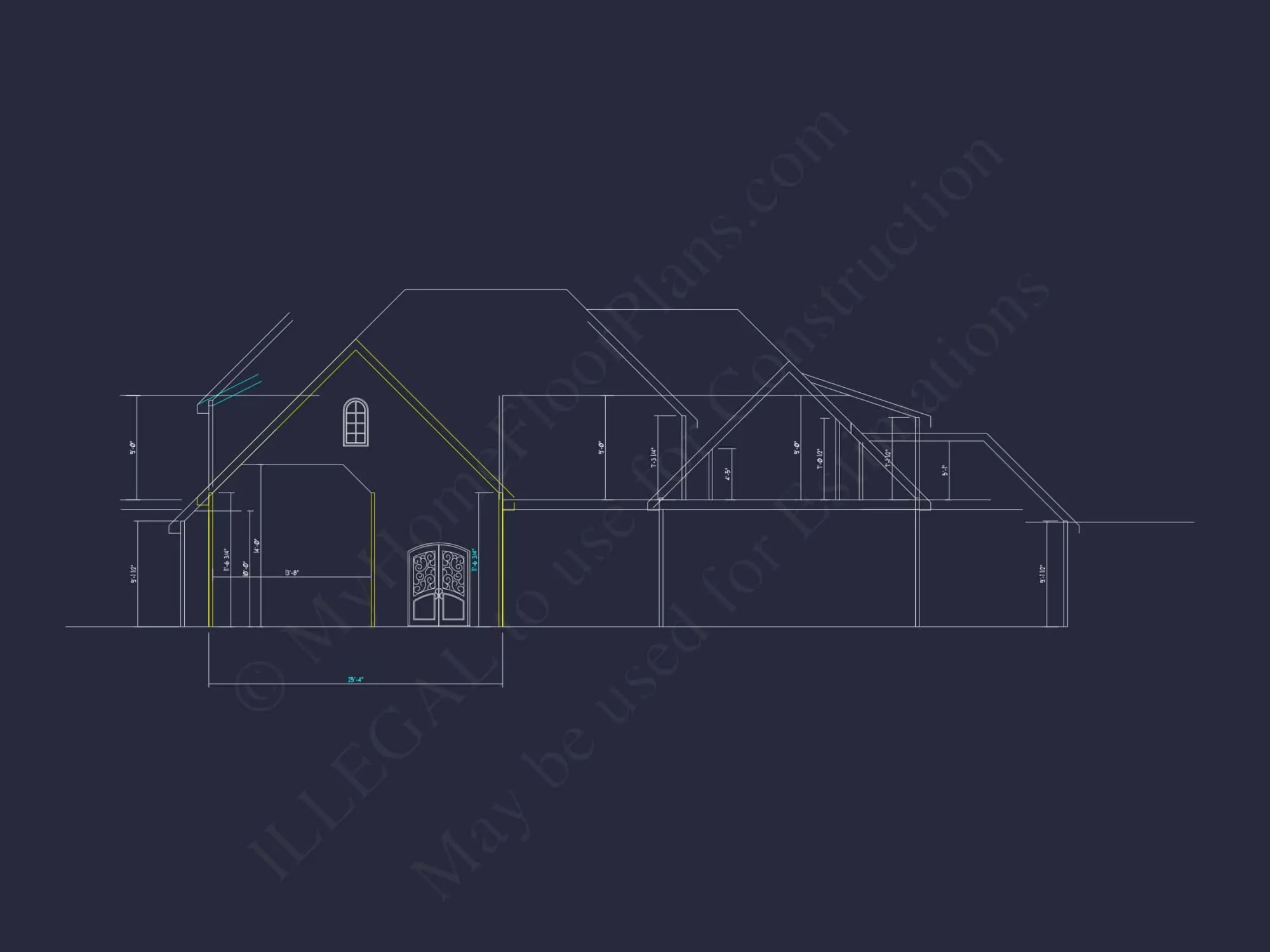 Modern house Plan with Detailed CAD Architecture Designs