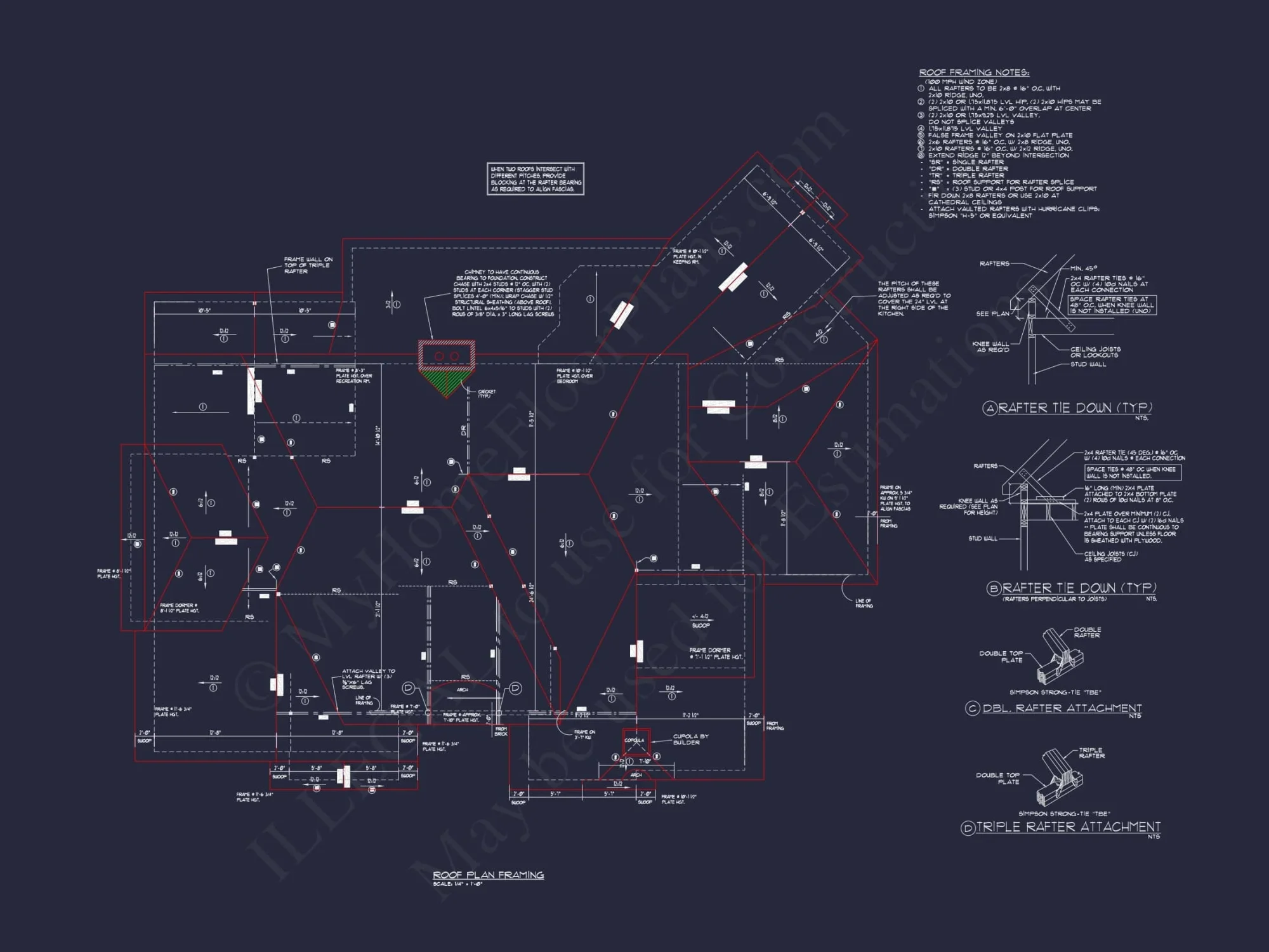 Modern house Plan with Detailed CAD Architecture Designs