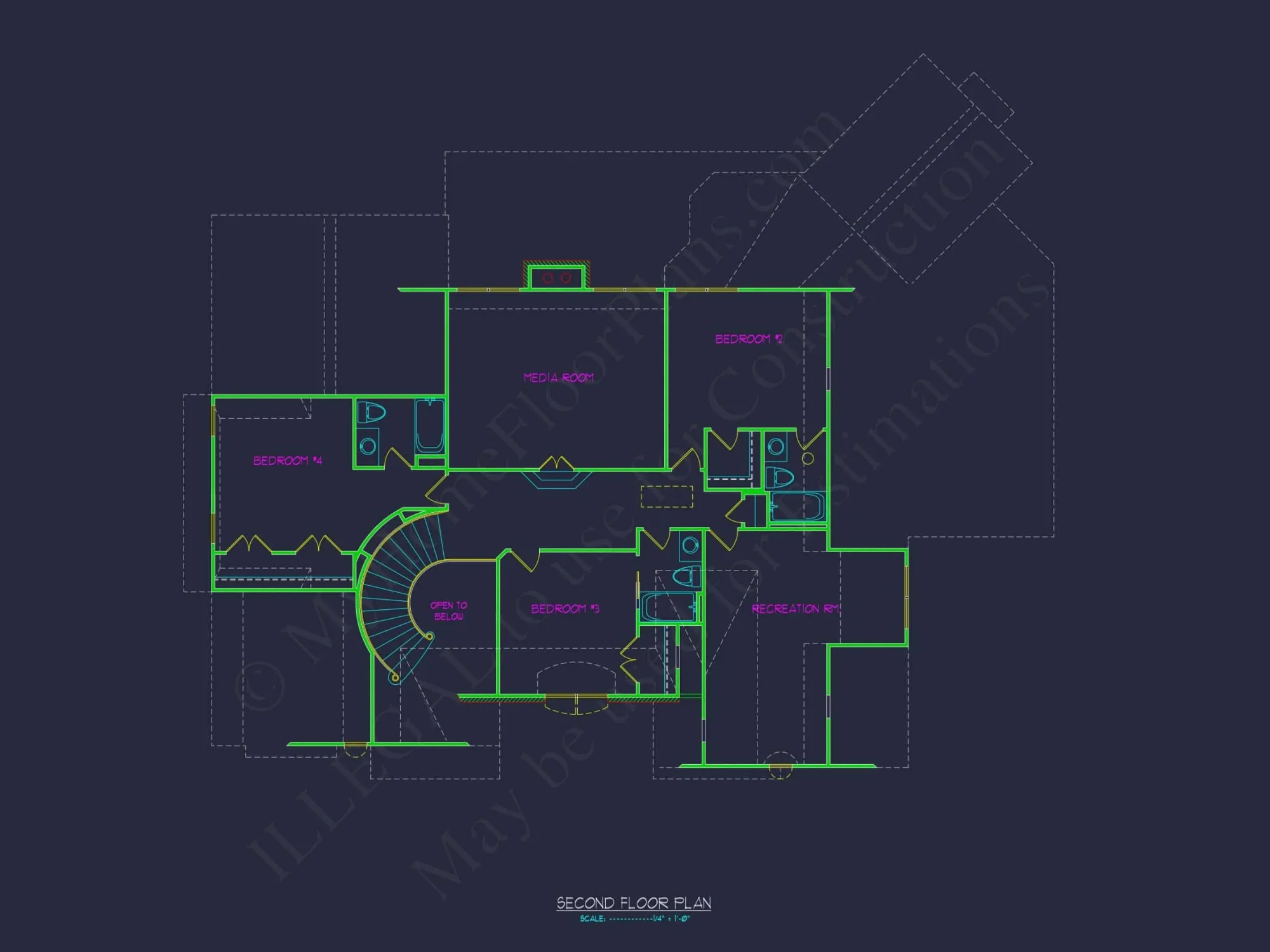 Modern house Plan with Detailed CAD Architecture Designs