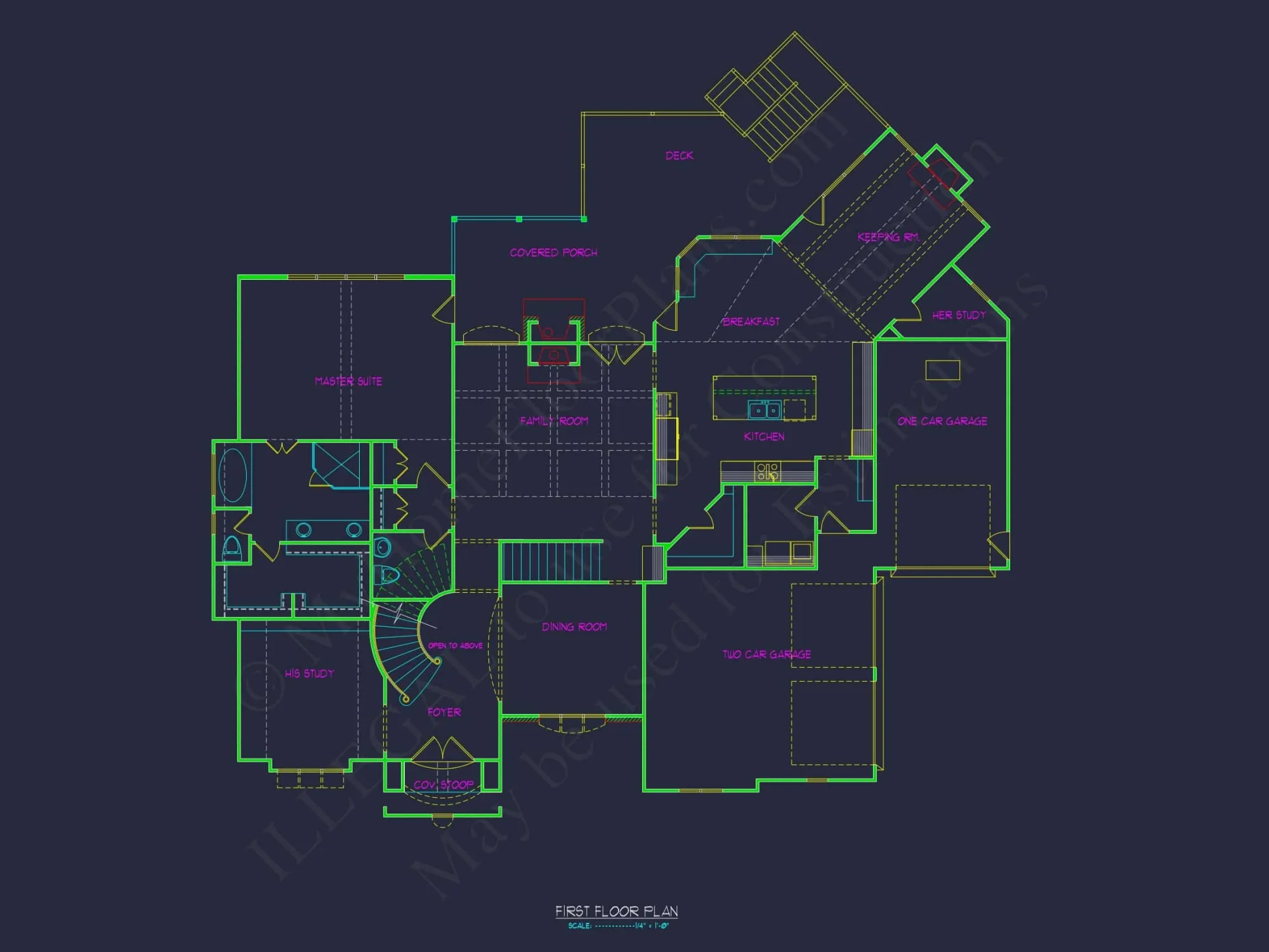 Modern house Plan with Detailed CAD Architecture Designs