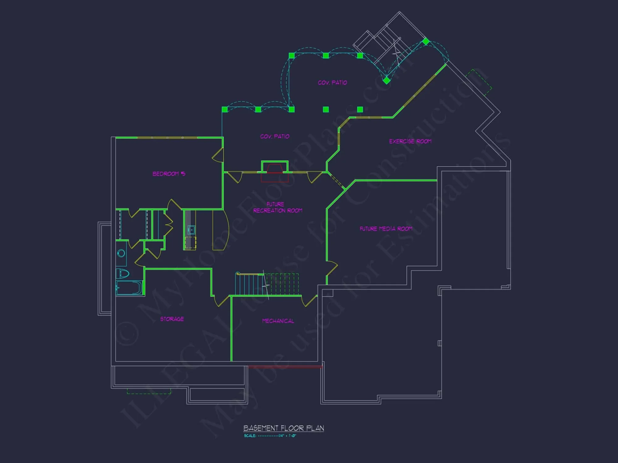 Modern house Plan with Detailed CAD Architecture Designs