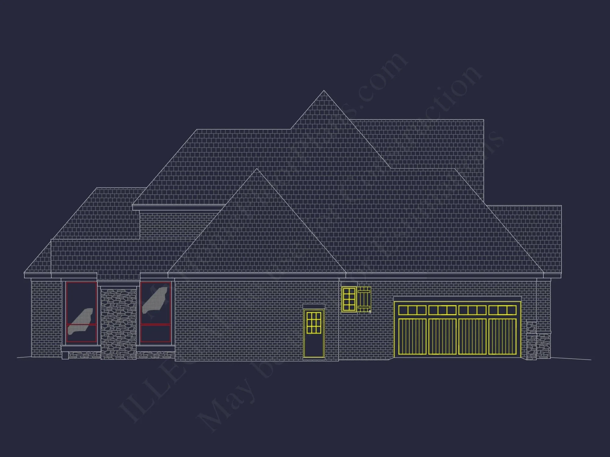 Elegant house Plan with Spacious Floor Plan, Blueprint, and CAD Designs