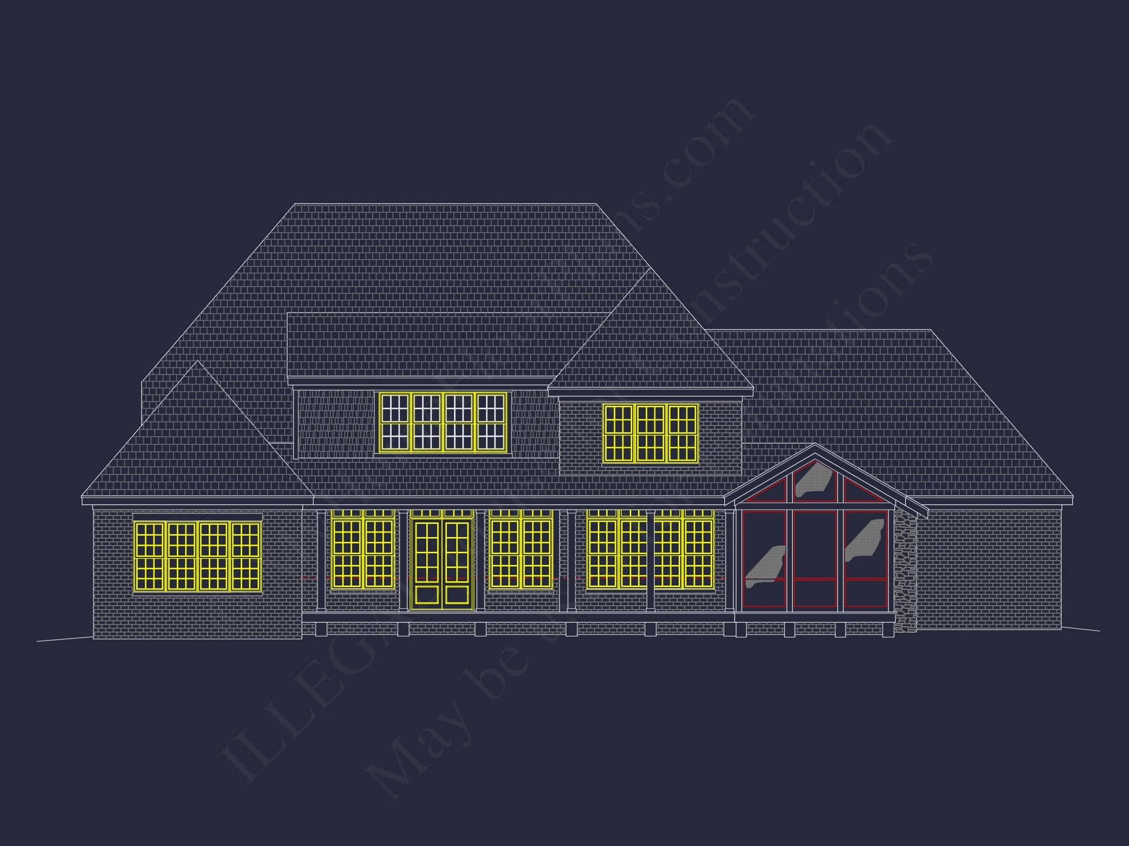 11-1234 HOUSE PLAN - Modern Farmhouse Home Plan - 4-Bed, 5-Bath, 4,416 SF 2 Elegant house Plan with Spacious Floor Plan, Blueprint, and CAD Designs