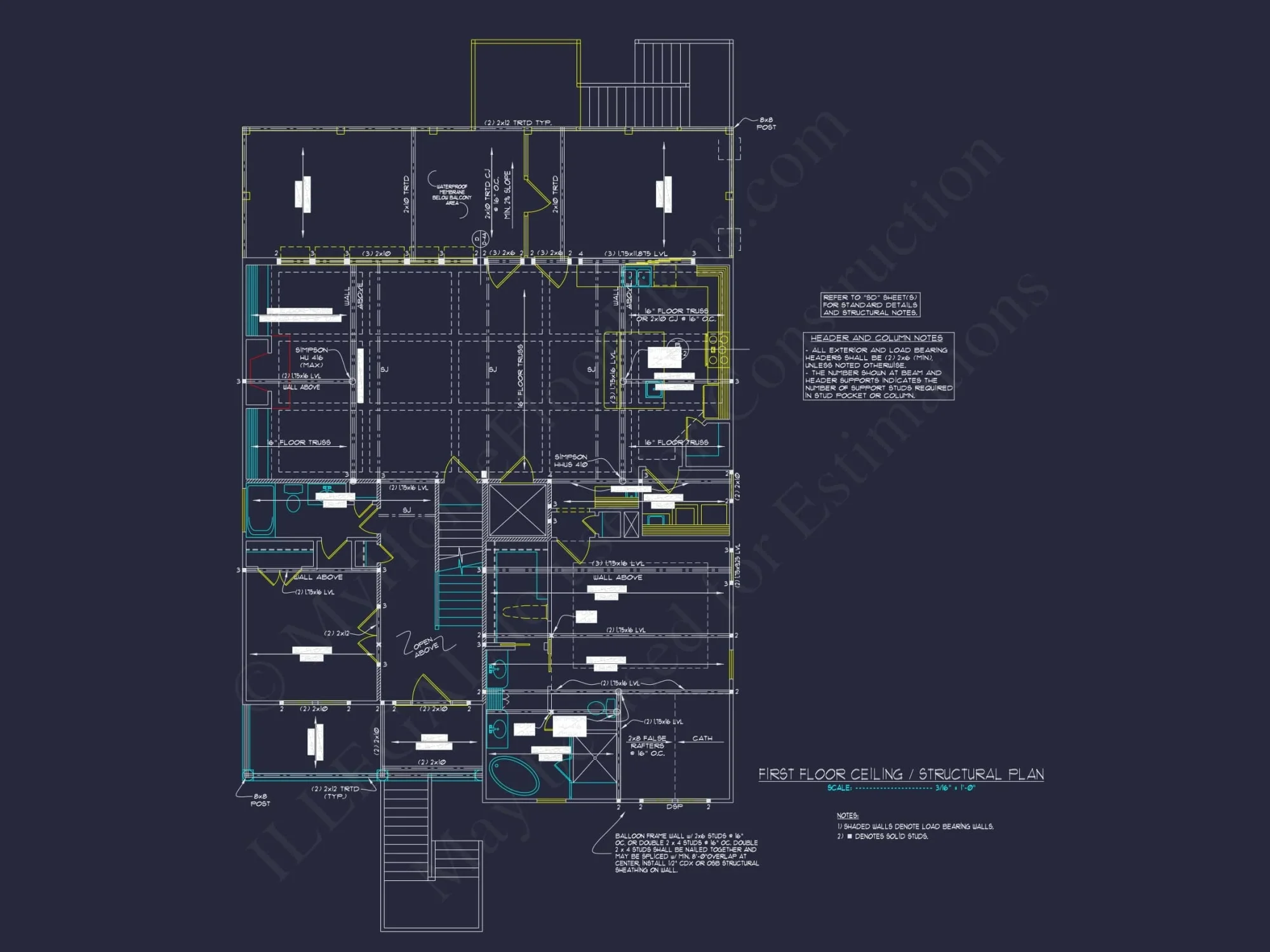 Beach house Plan: Architectural CAD Floor Plans & Designs
