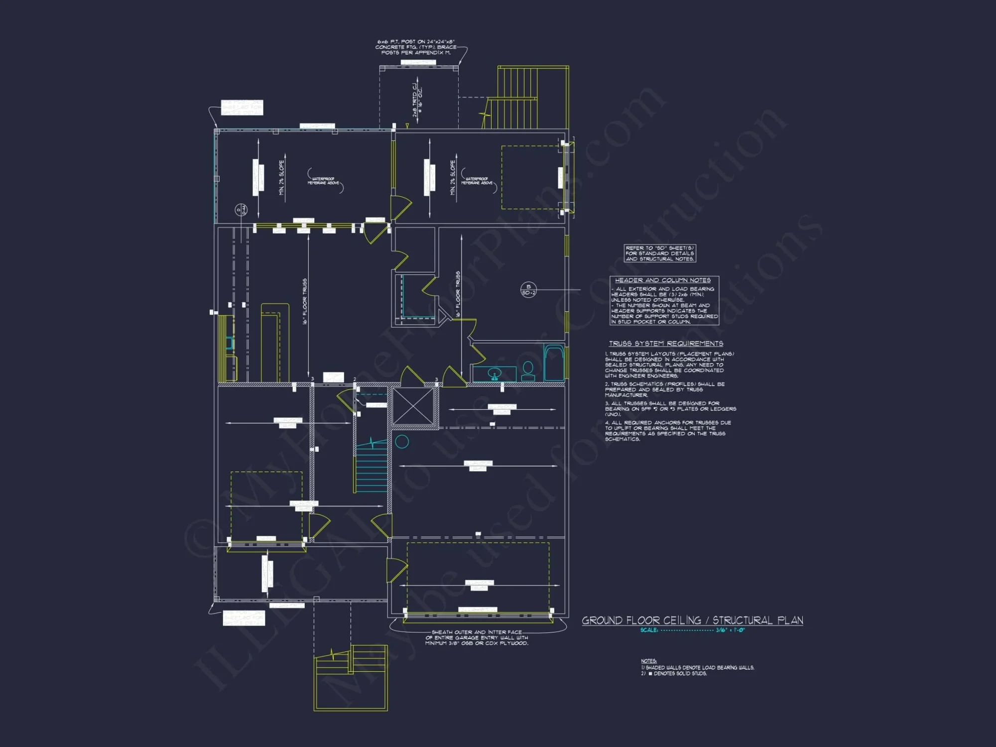 Beach house Plan: Architectural CAD Floor Plans & Designs