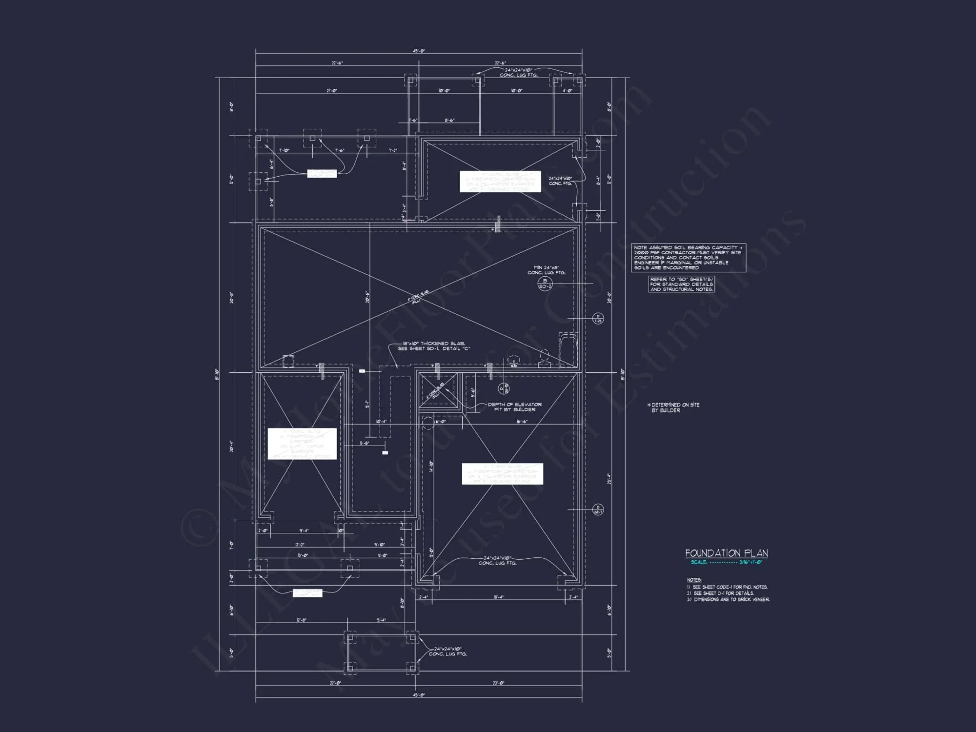 Beach house Plan: Architectural CAD Floor Plans & Designs
