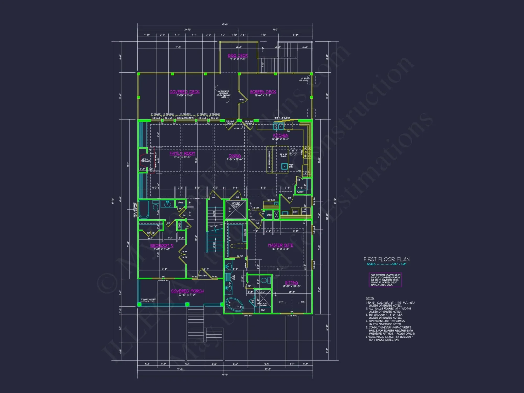 Beach house Plan: Architectural CAD Floor Plans & Designs