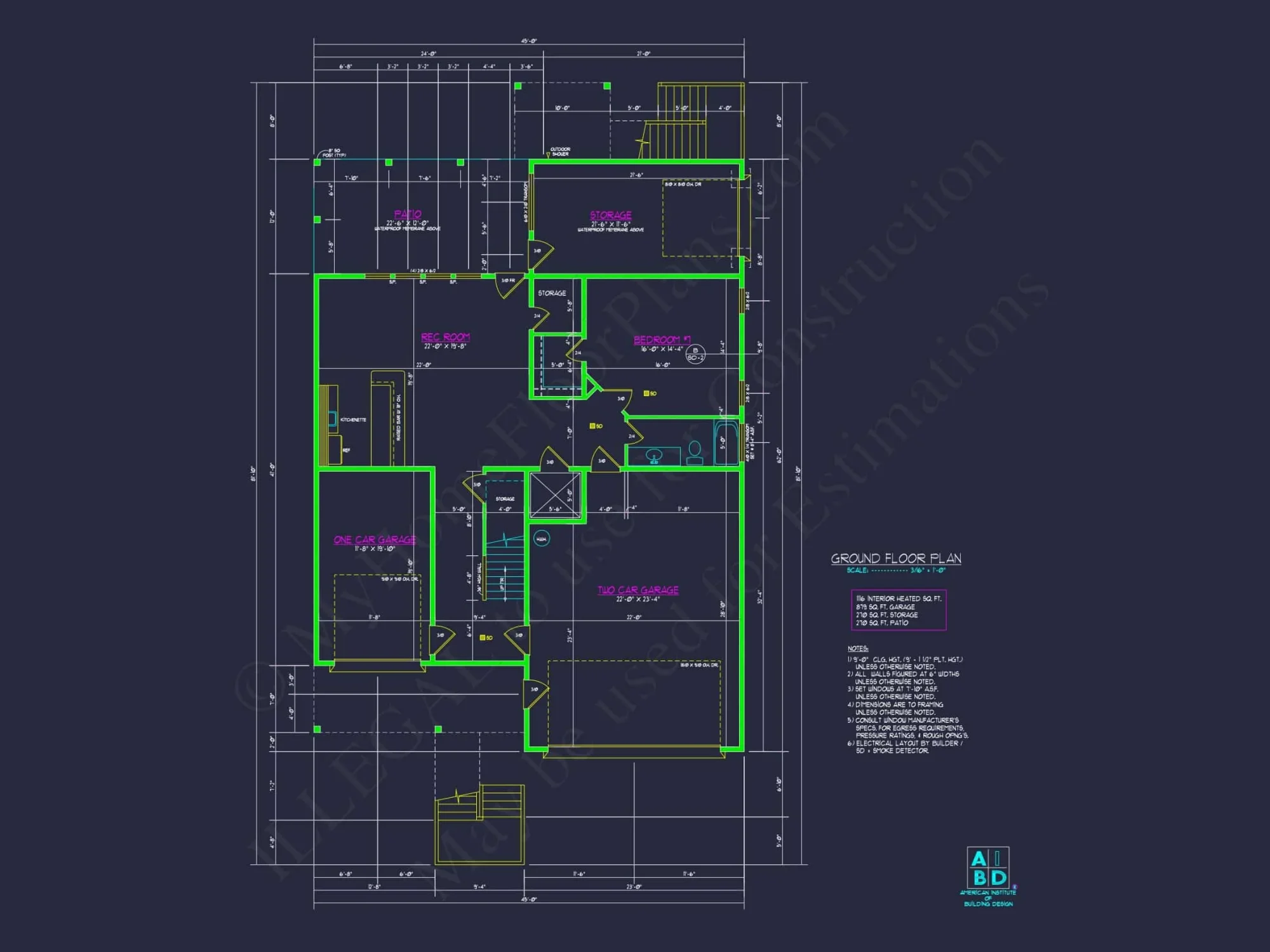 Beach house Plan: Architectural CAD Floor Plans & Designs