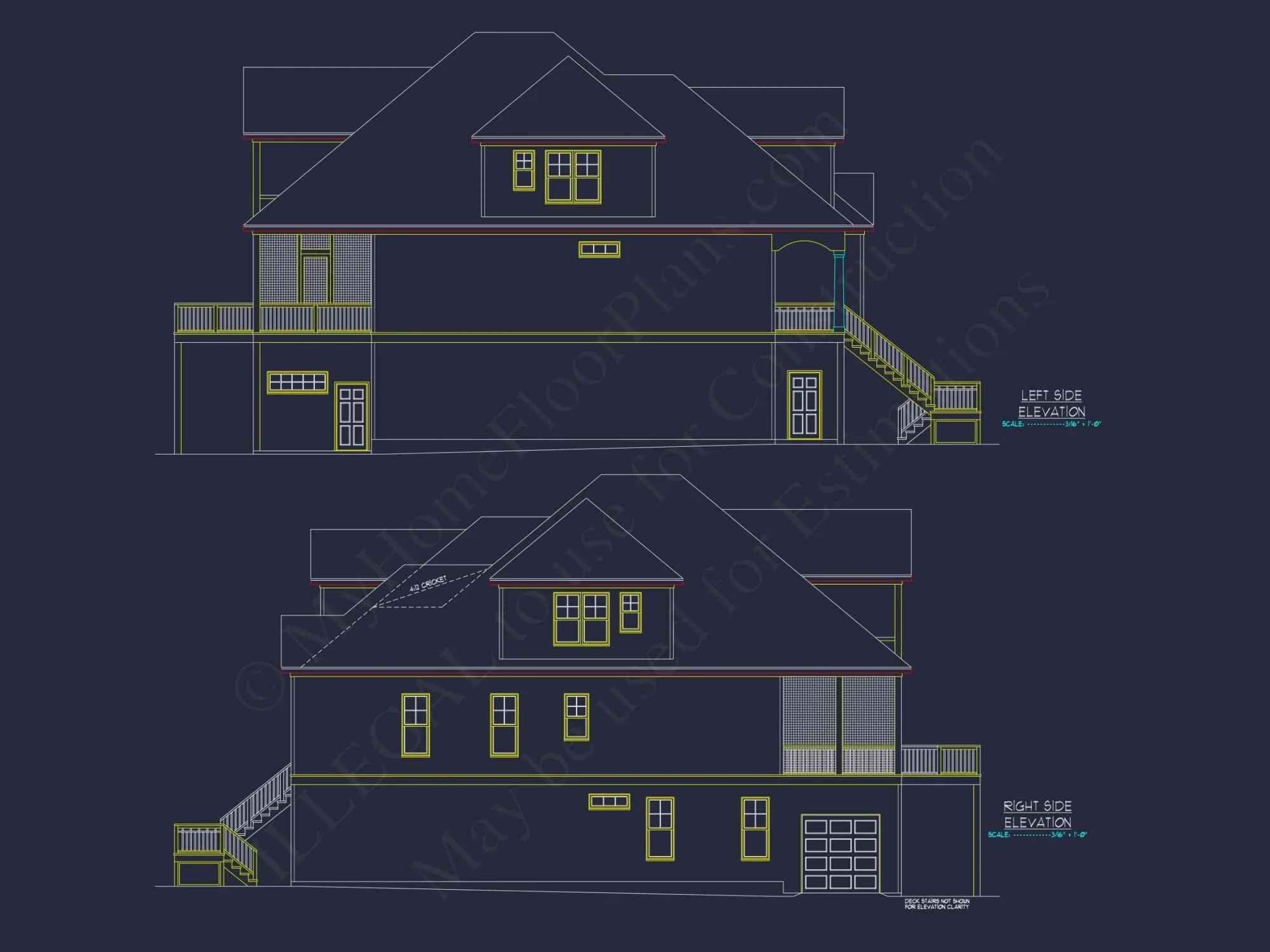 Beach house Plan: Architectural CAD Floor Plans & Designs