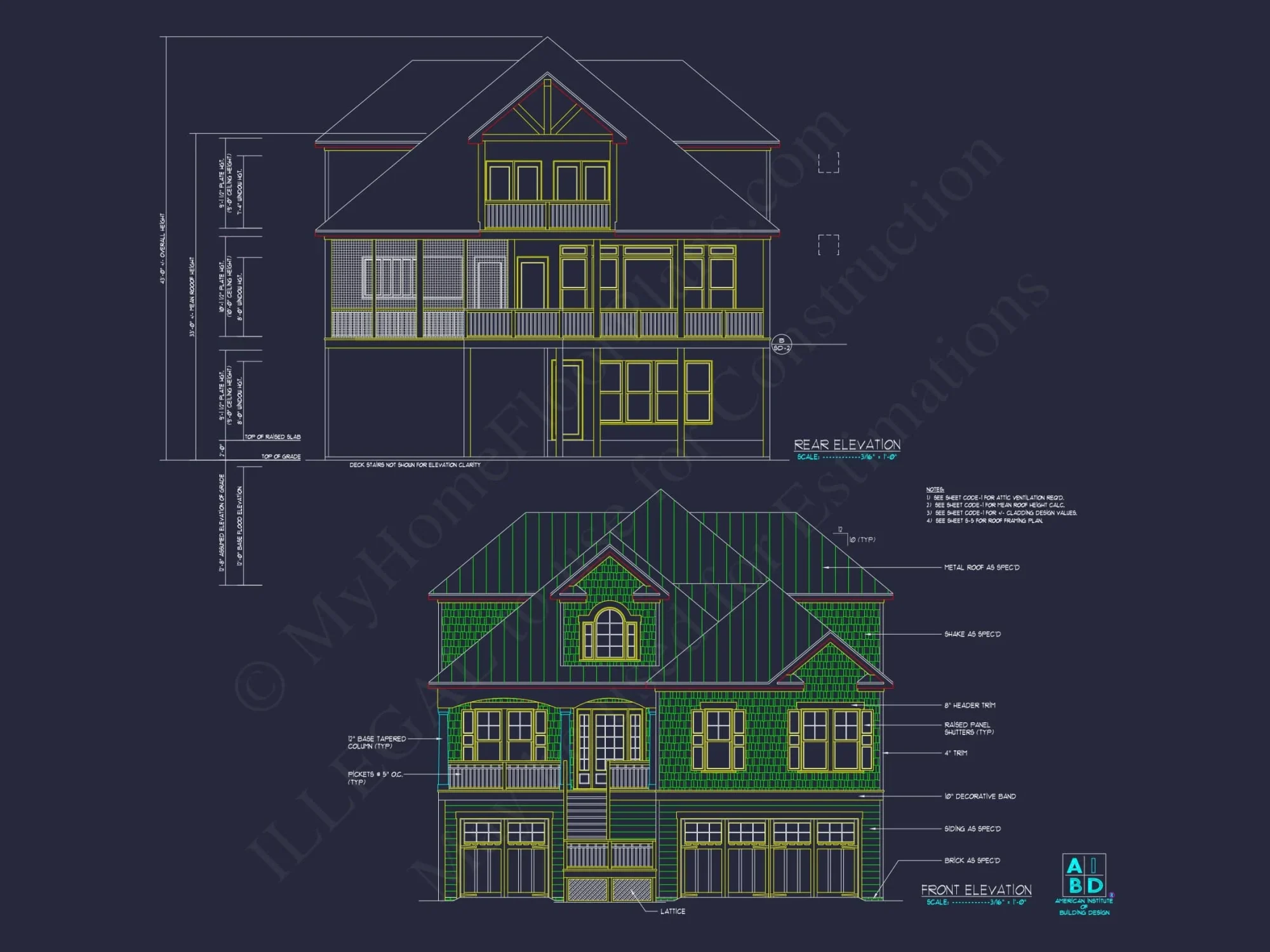 Beach house Plan: Architectural CAD Floor Plans & Designs