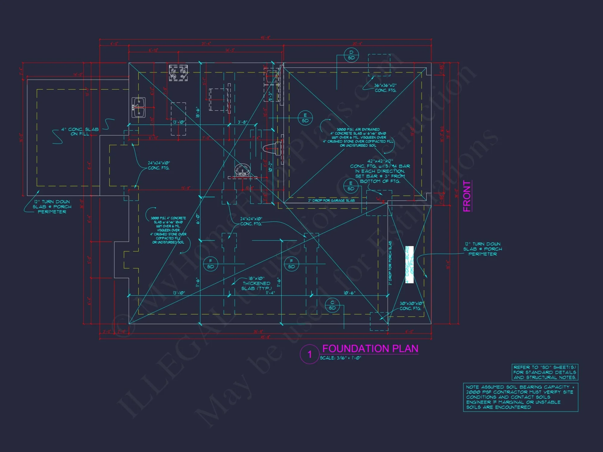 Modern CAD house Design Plan with 3 Bedrooms and 2.5 Bathrooms