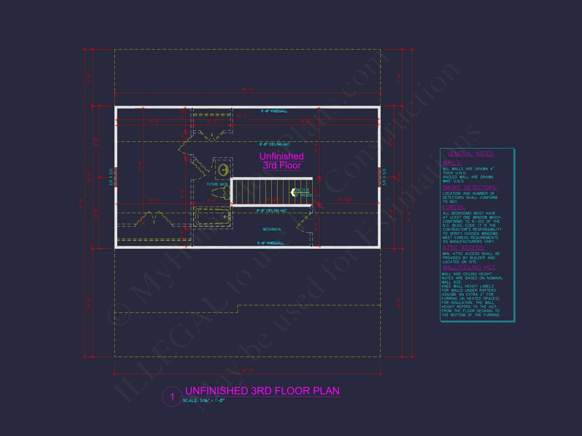Modern CAD house Design Plan with 3 Bedrooms and 2.5 Bathrooms