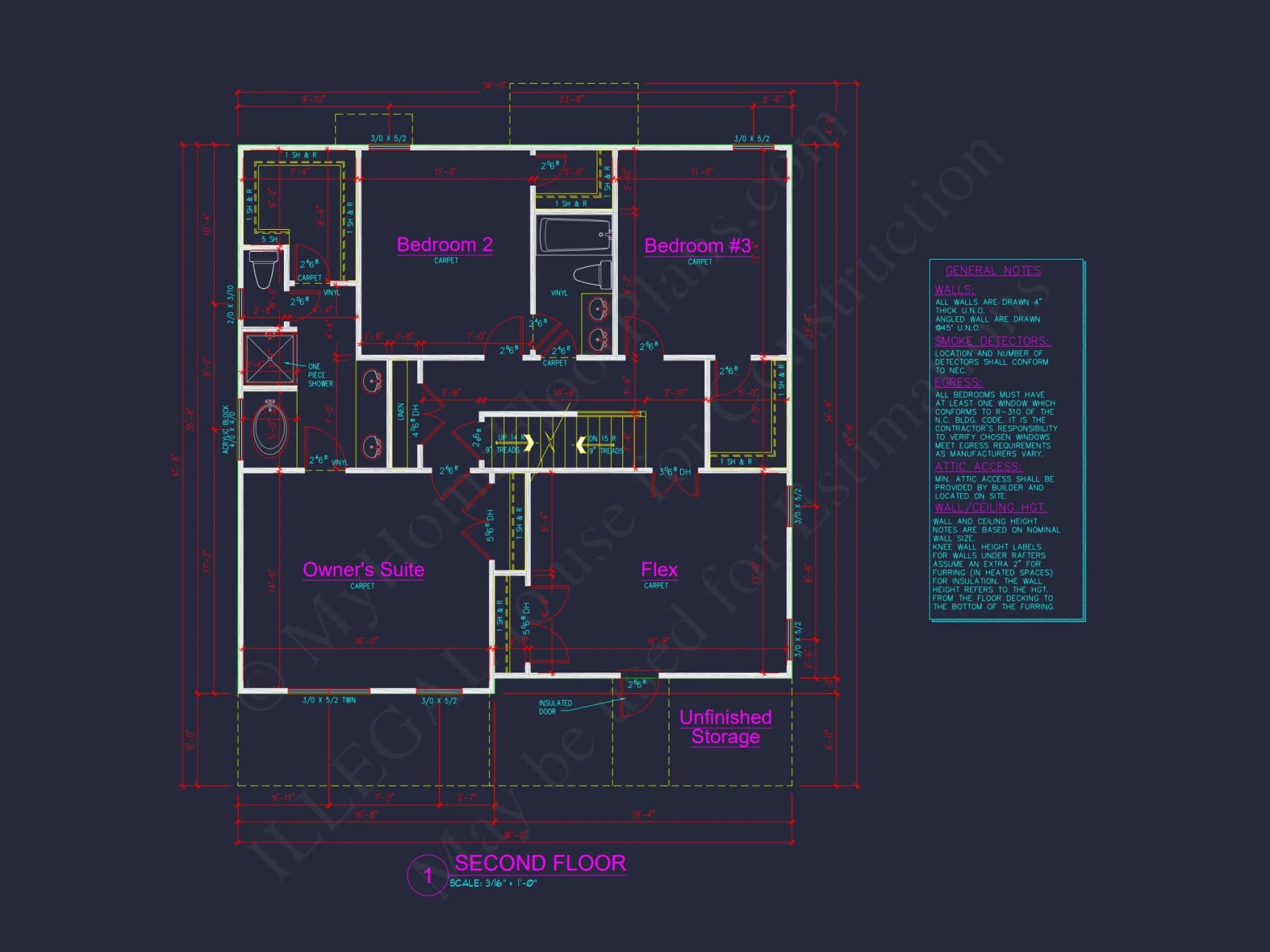 Modern CAD house Design Plan with 3 Bedrooms and 2.5 Bathrooms