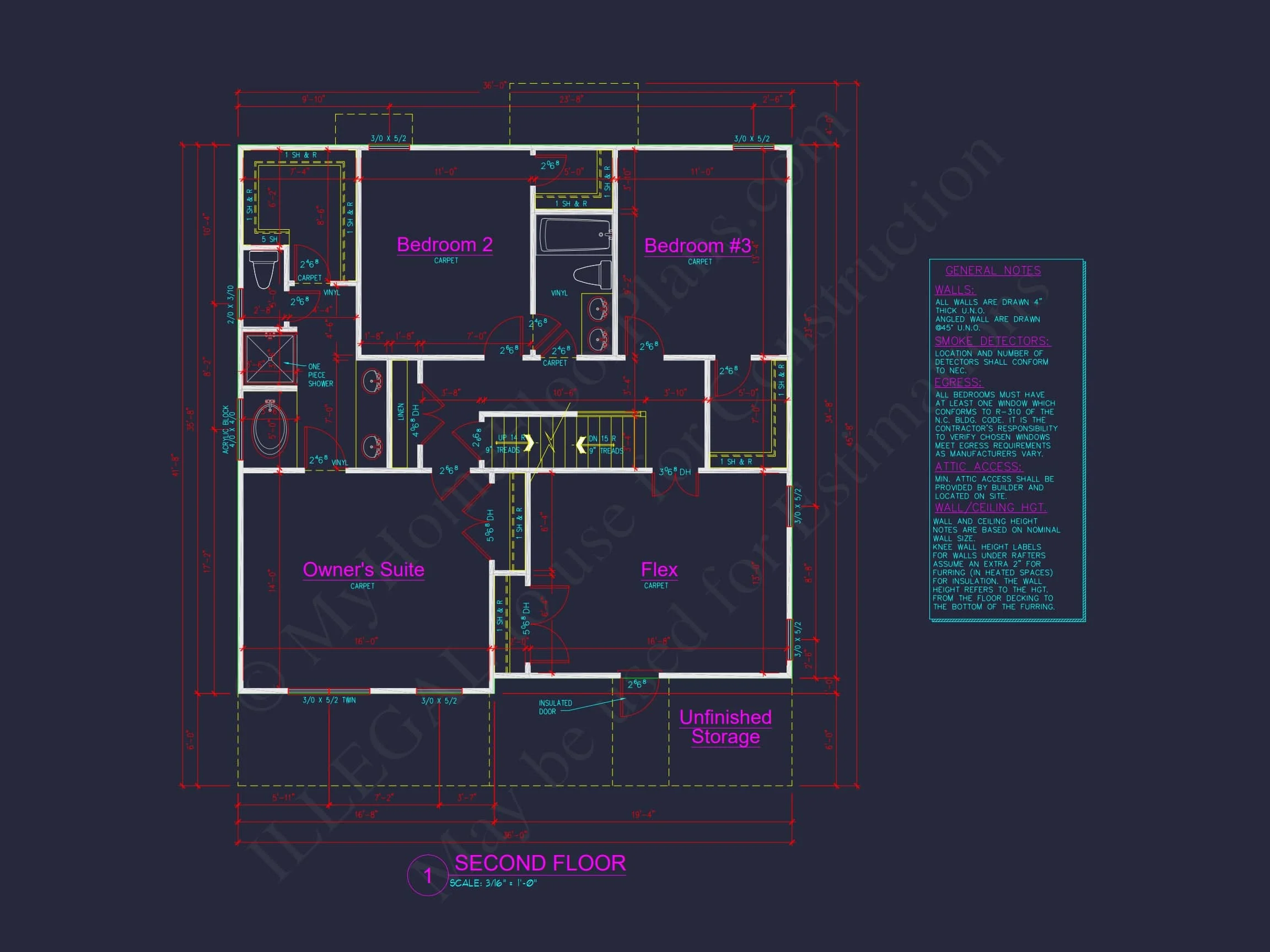 Modern CAD house Design Plan with 3 Bedrooms and 2.5 Bathrooms