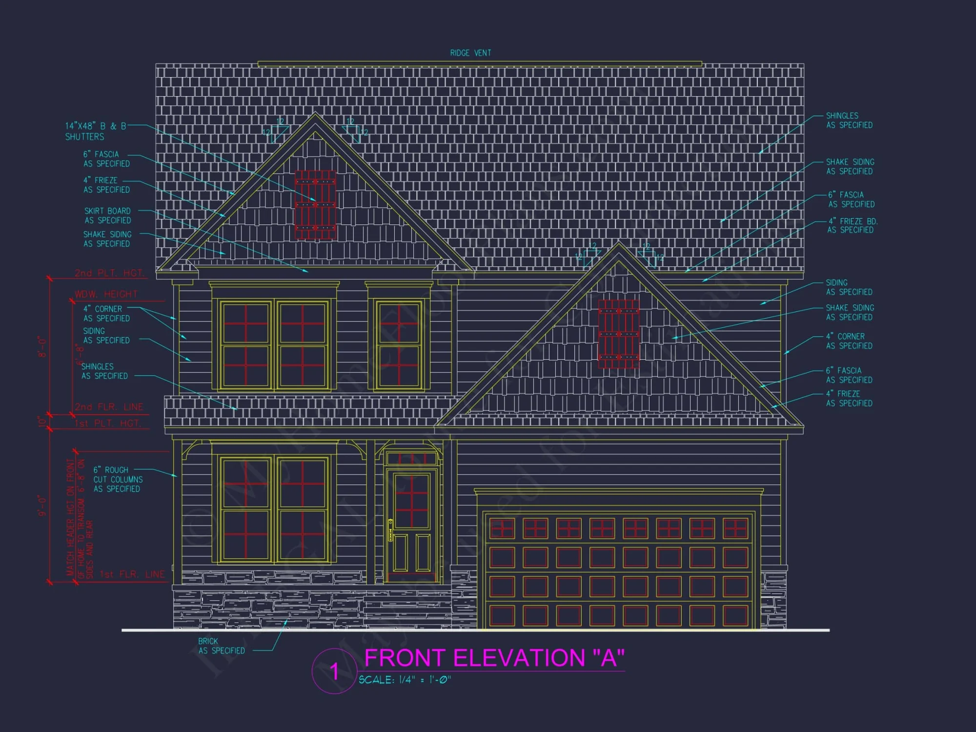 Modern CAD house Design Plan with 3 Bedrooms and 2.5 Bathrooms