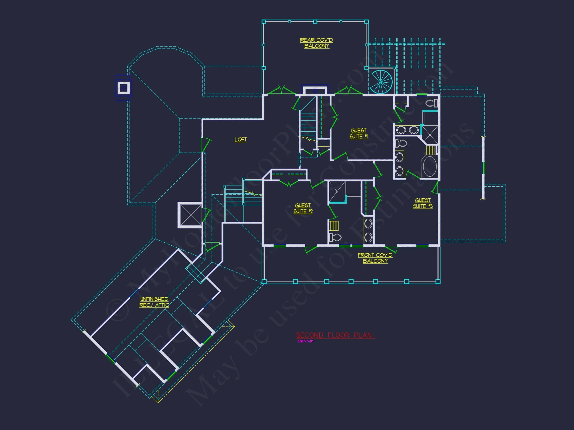 10-1882 HOUSE PLAN - Elegant Colonial Revival House Plan with Detailed Floor Designs 7 Elegant Colonial Revival house Plan with Detailed Floor Designs