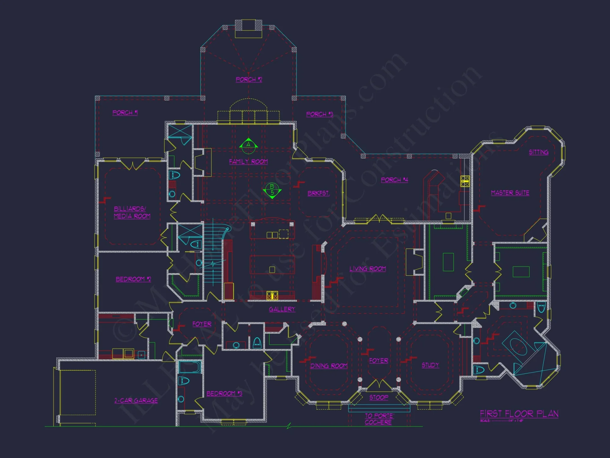 Luxury house Blueprint with Stunning CAD Floor Plan Designs