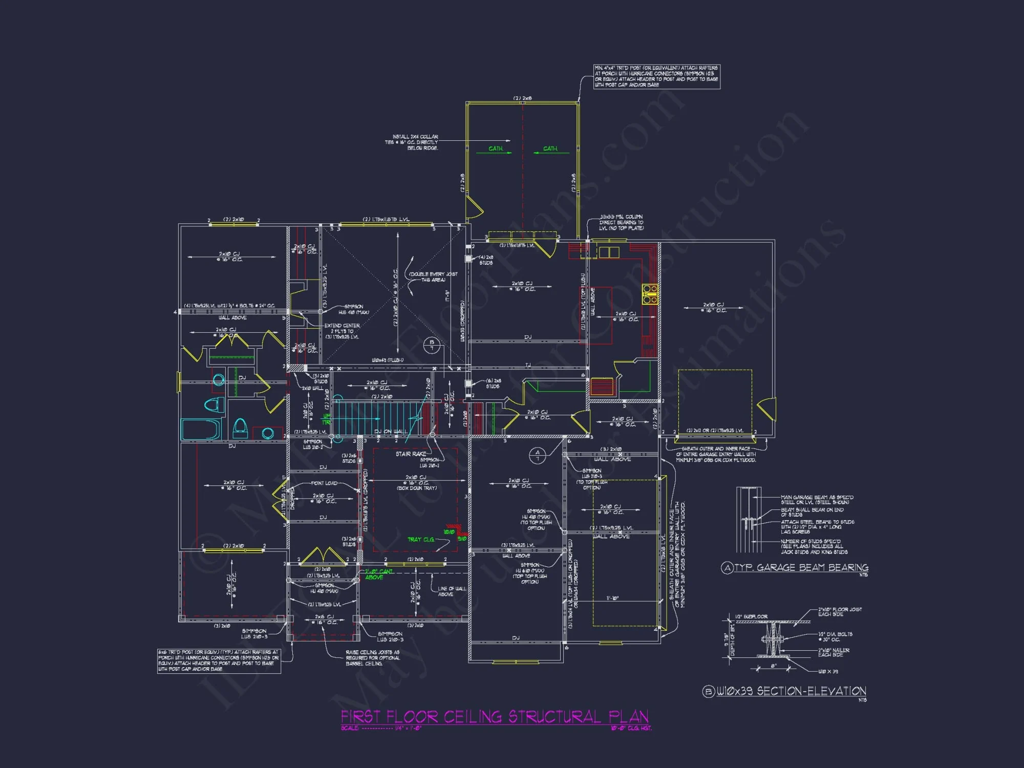 Elegant house Blueprint – Floor Plan & CAD Architecture Design