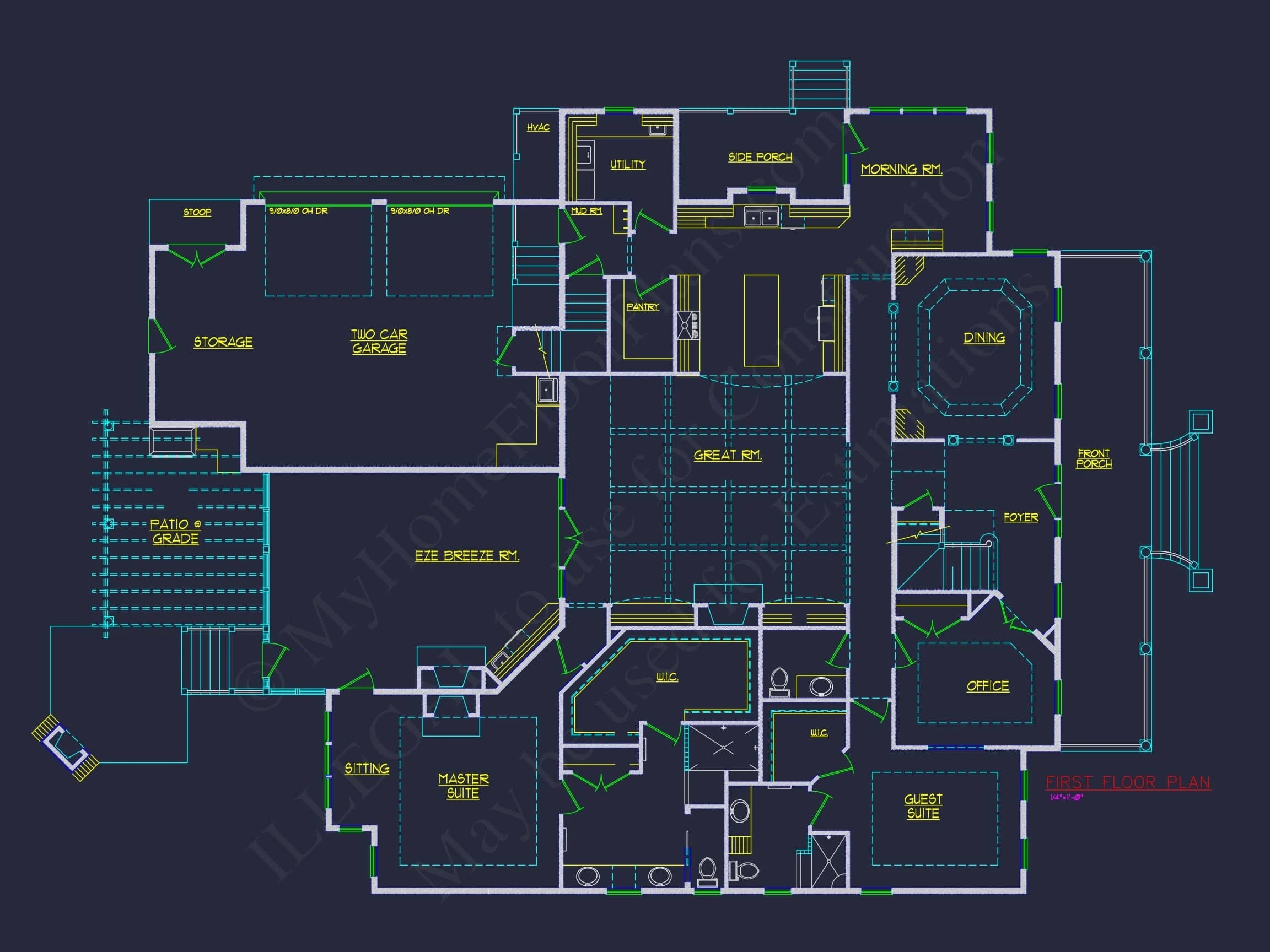 10-1716 HOUSE PLAN - 4-Bed, 5-Bath, 3,856 SF Colonial Revival House Plan 42 Elegant Colonial Revival house Plan with CAD Designs and Floor Plans