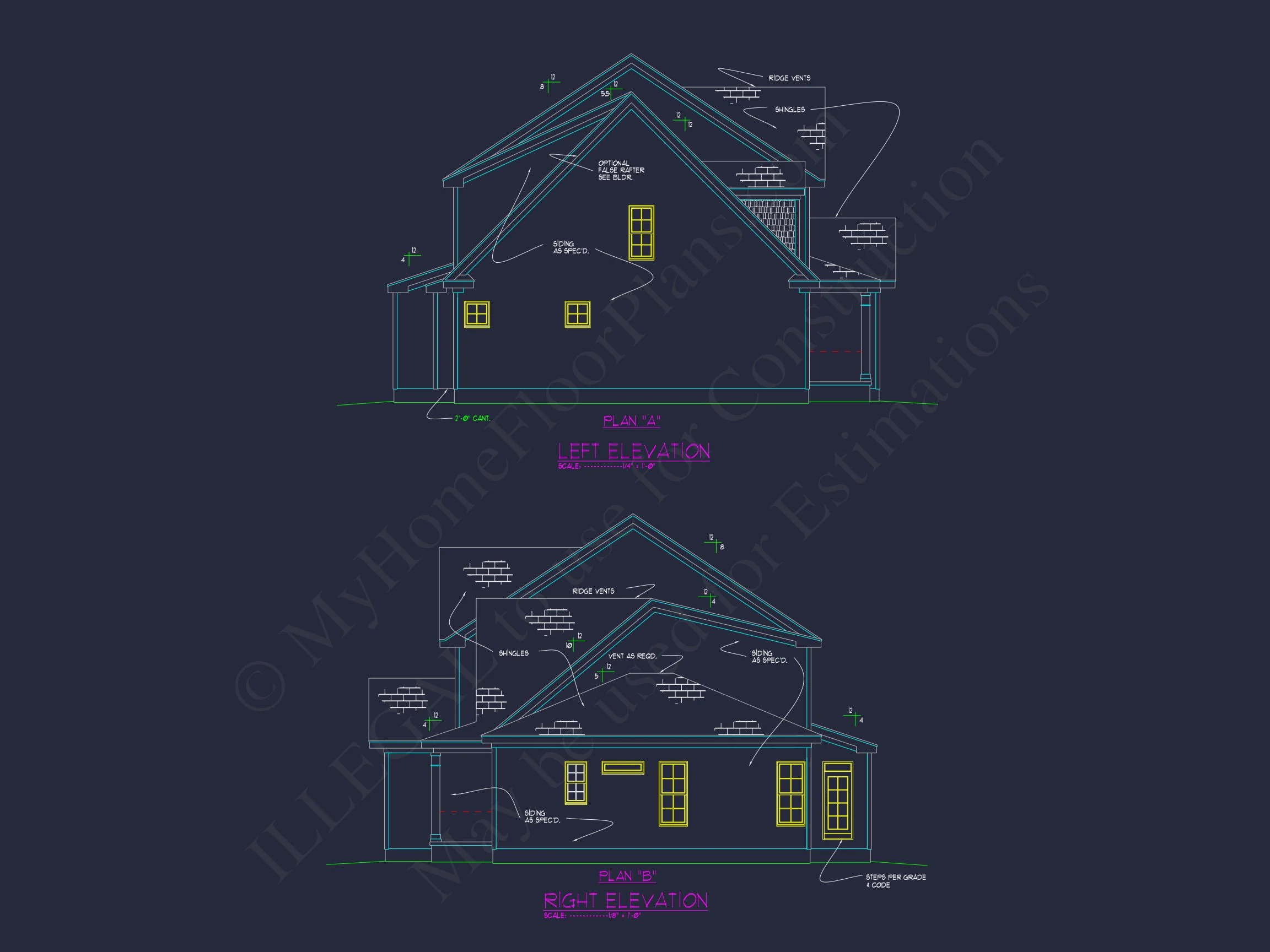 10-1653 HOUSE PLAN - 6-Bed, 5.5-Bath, 3908 SF Modern Duplex House Plan 31 Modern Duplex house Plan with Architecture and CAD Designs