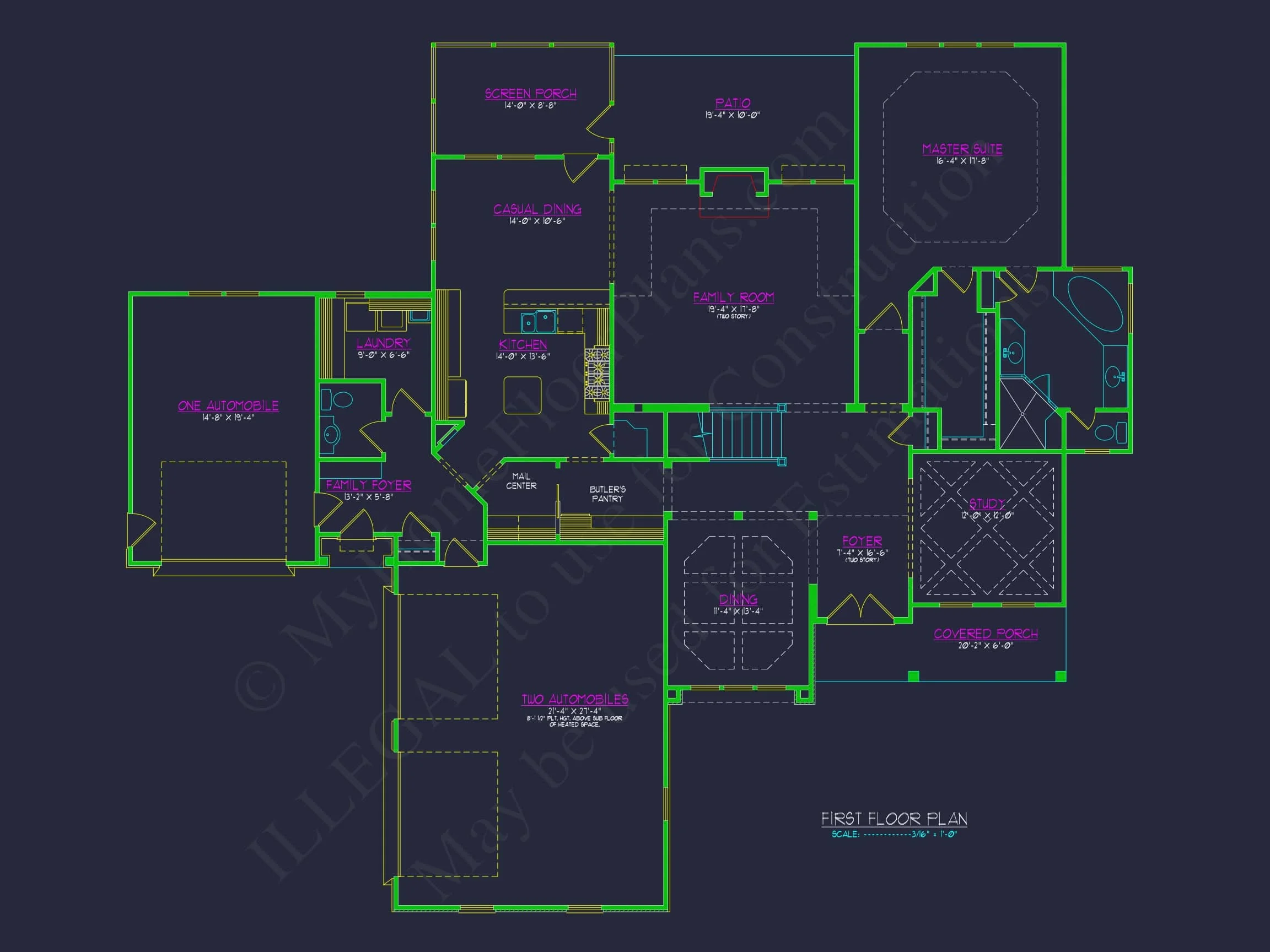 Spacious house Plan with Floor Plan, CAD, and Architecture Designs