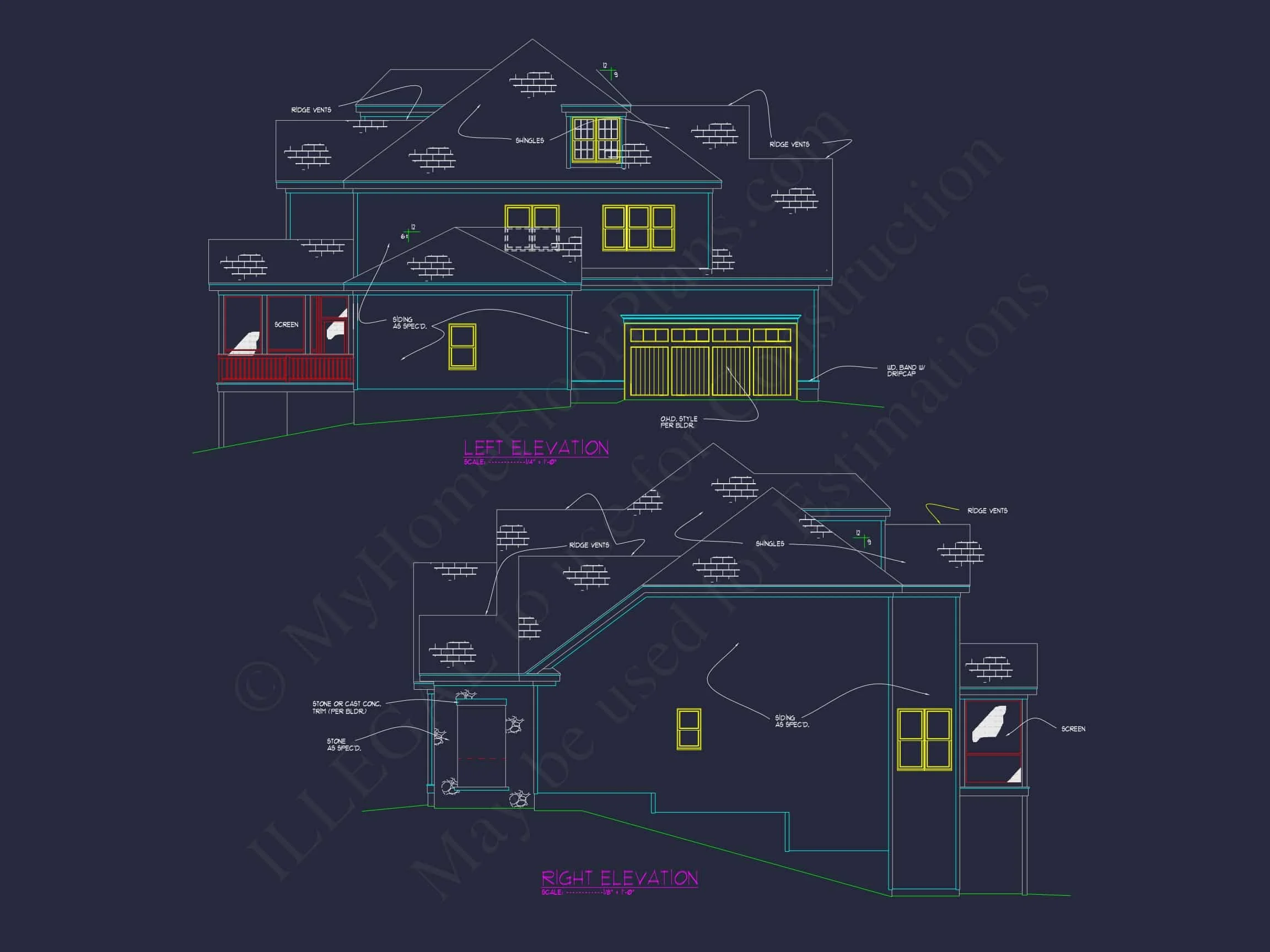 Luxury house Plan with CAD Blueprint and Modern Designs