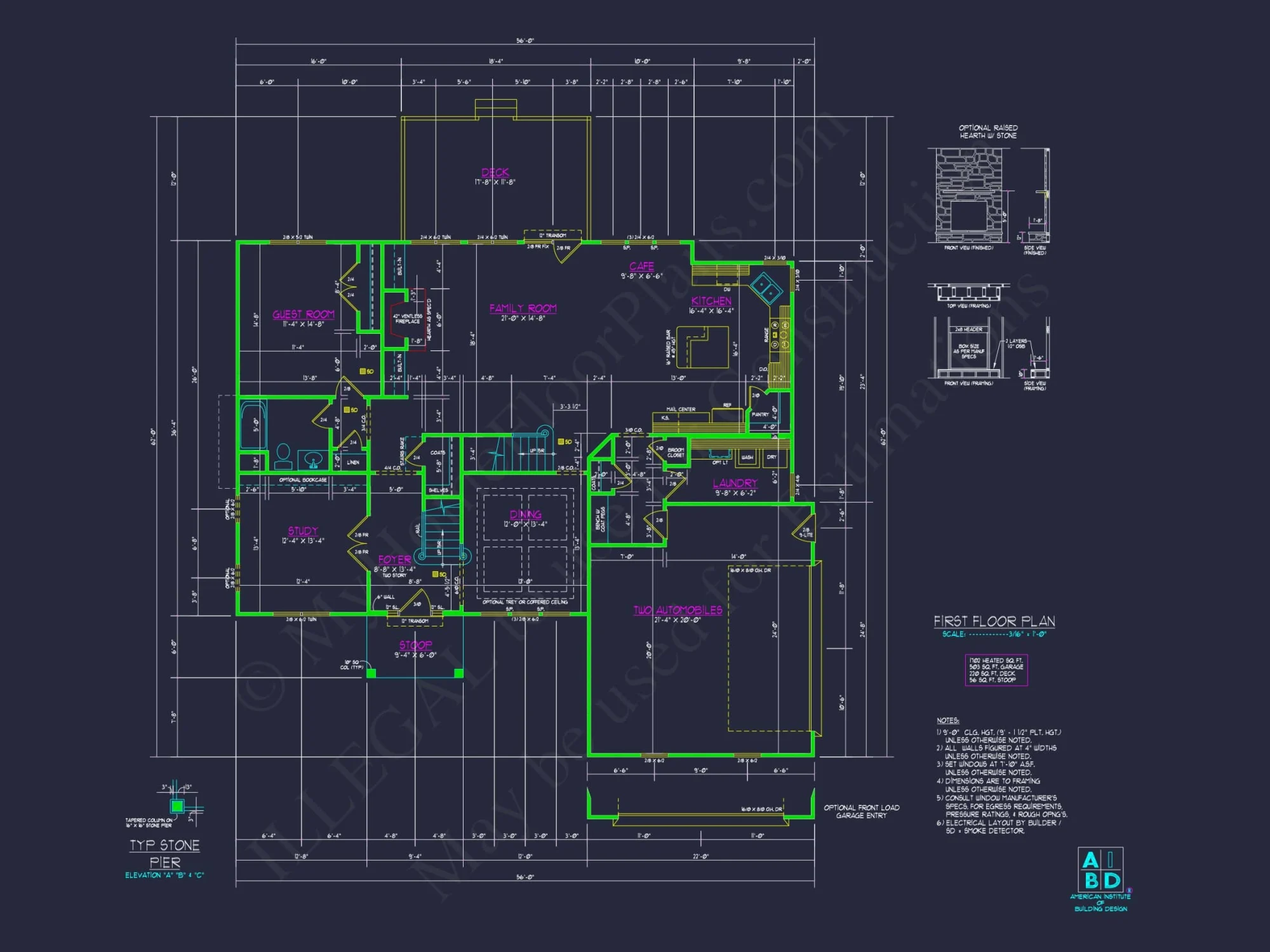 Explore Modern house Floor Plan: CAD Blueprint Designs