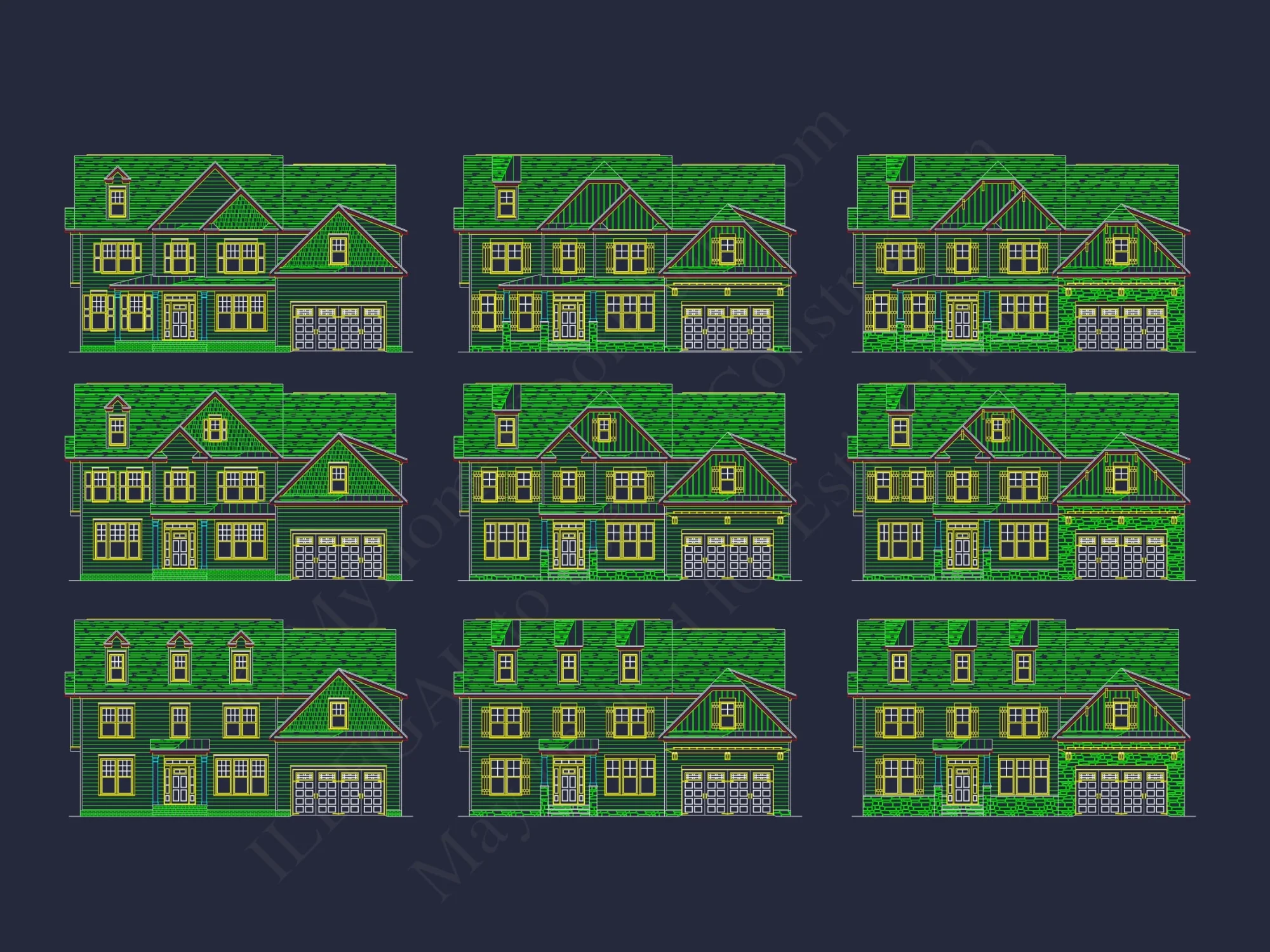 Explore Modern house Floor Plan: CAD Blueprint Designs