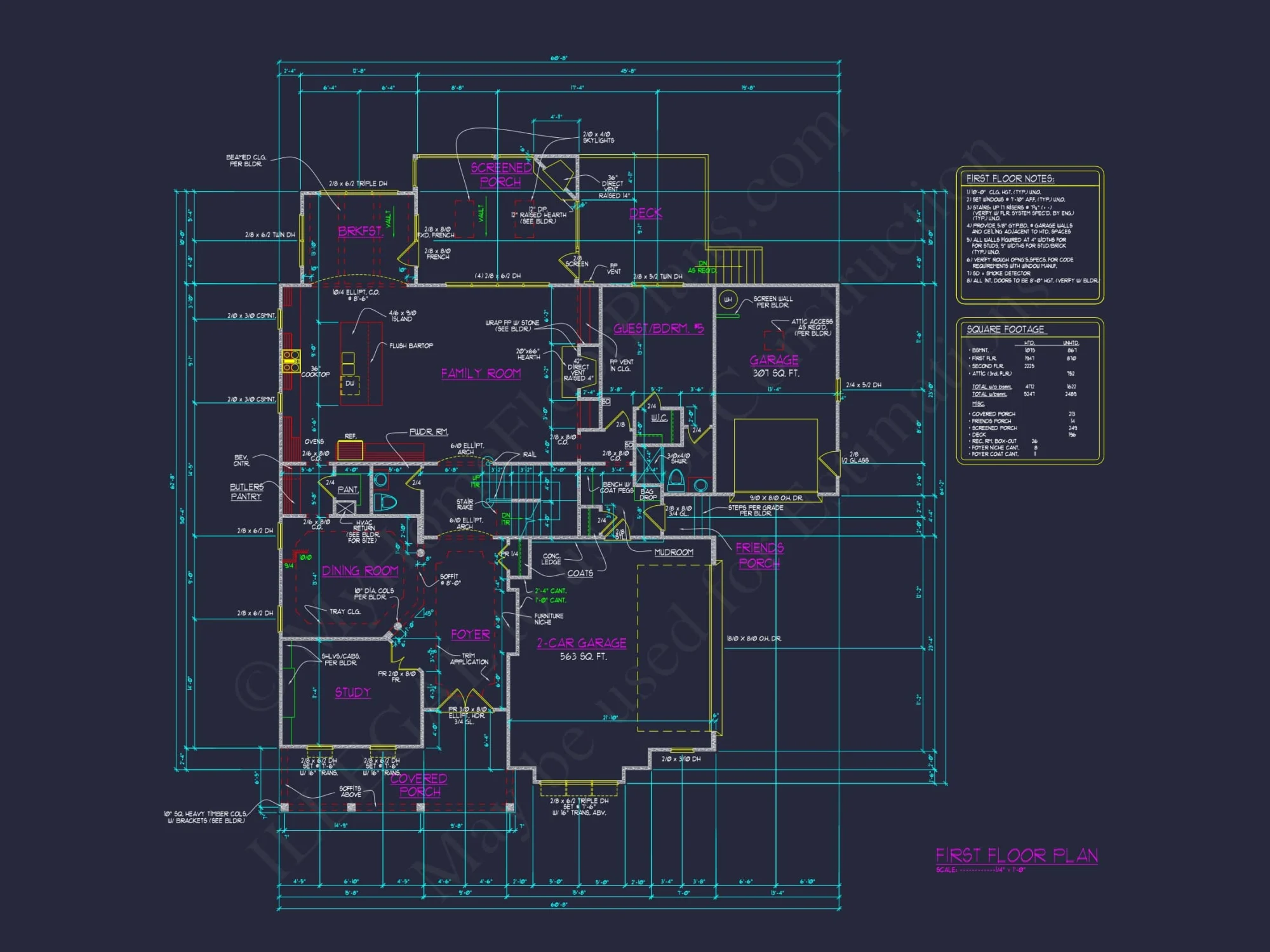 Custom 3-Story house Plan with CAD Designs and Floor Blueprint